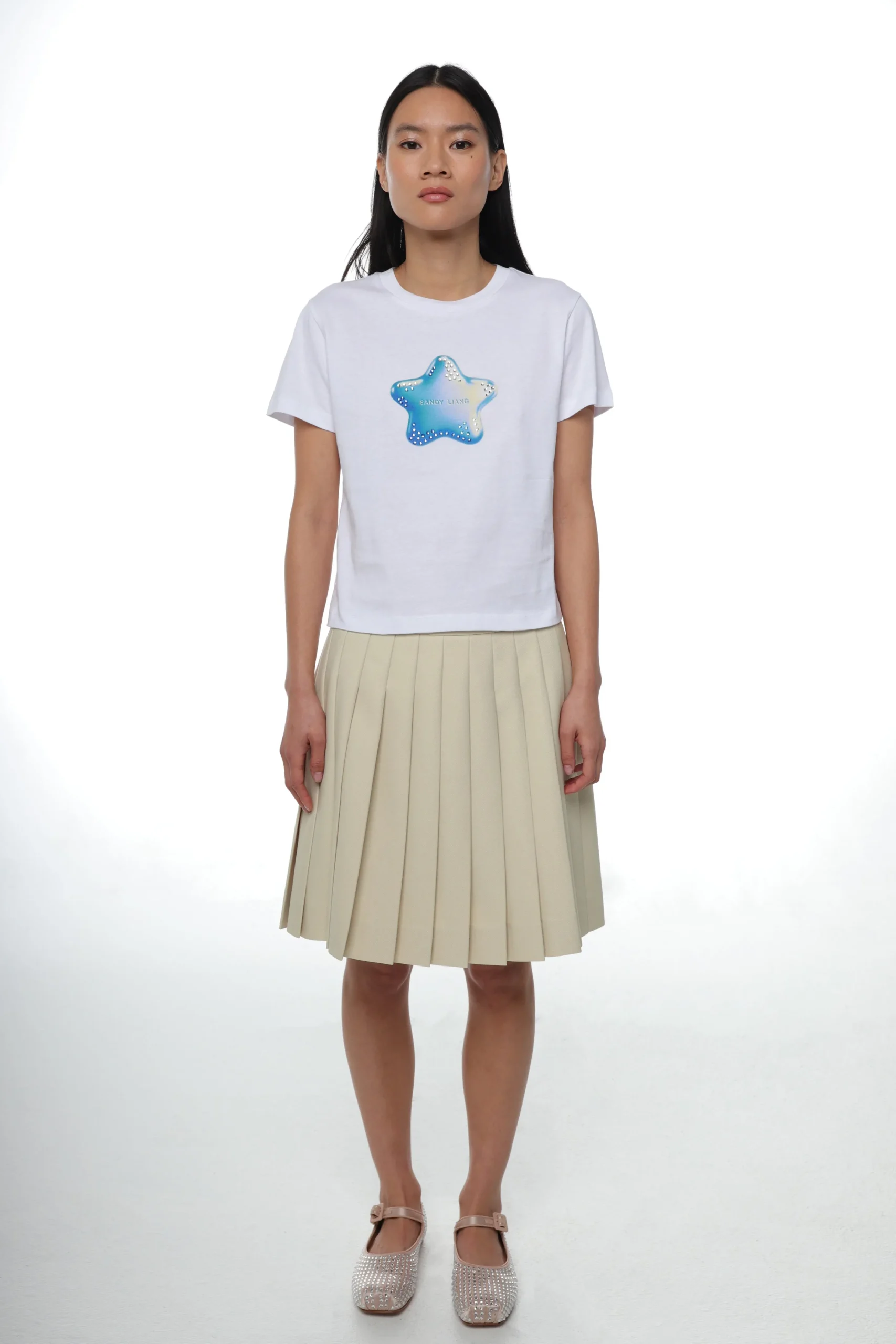 SANDY LIANG AME BABY TEE IN WHITE> Tops