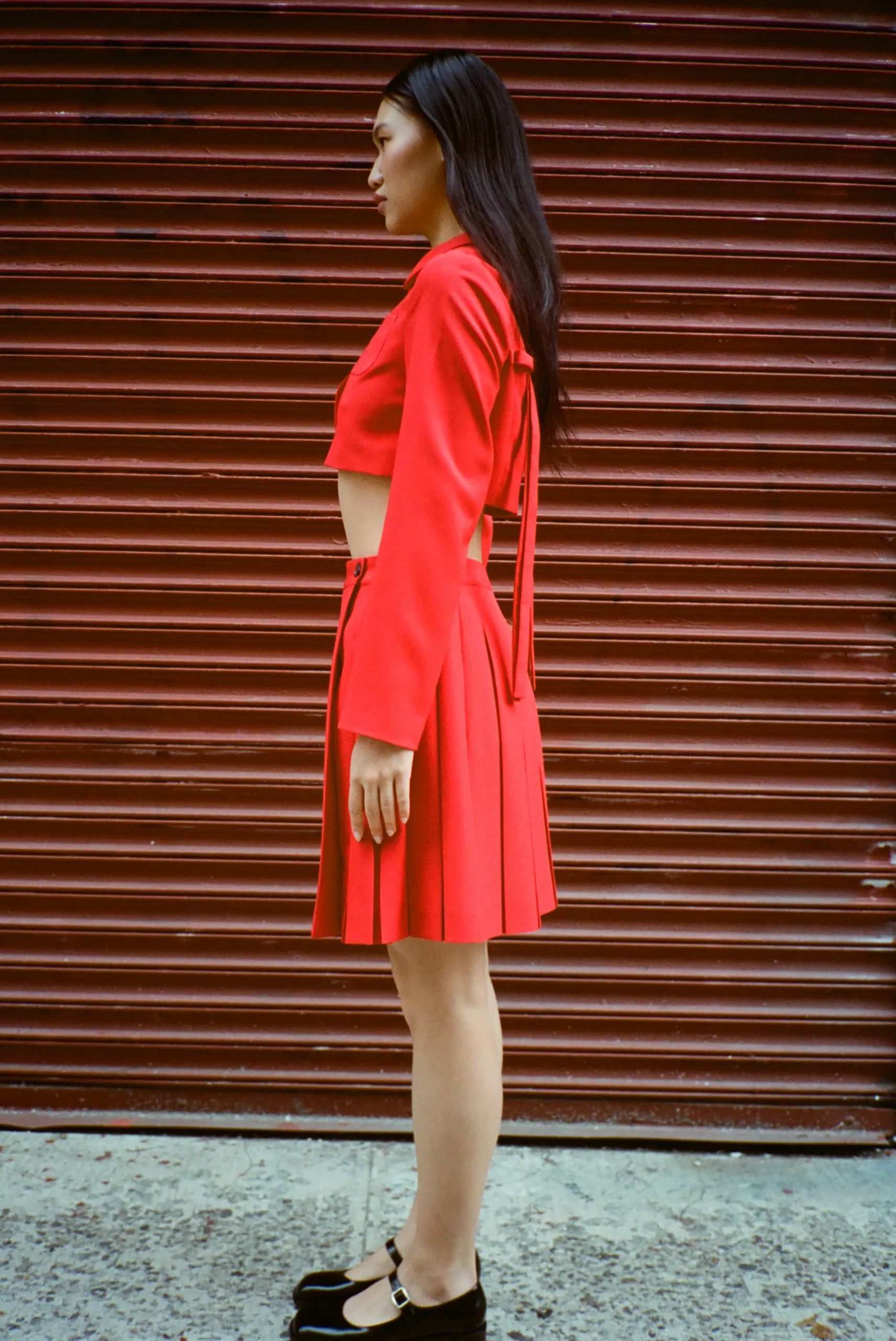 astra_skort_in_red_2.webp SANDY LIANG ASTRA SKORT IN RED> Uniform | Skirts