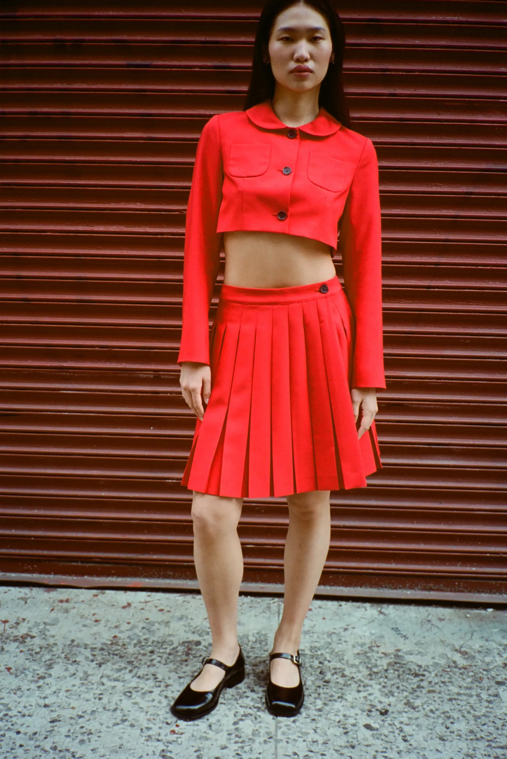 astra_skort_in_red_3.webp SANDY LIANG ASTRA SKORT IN RED> Uniform | Skirts