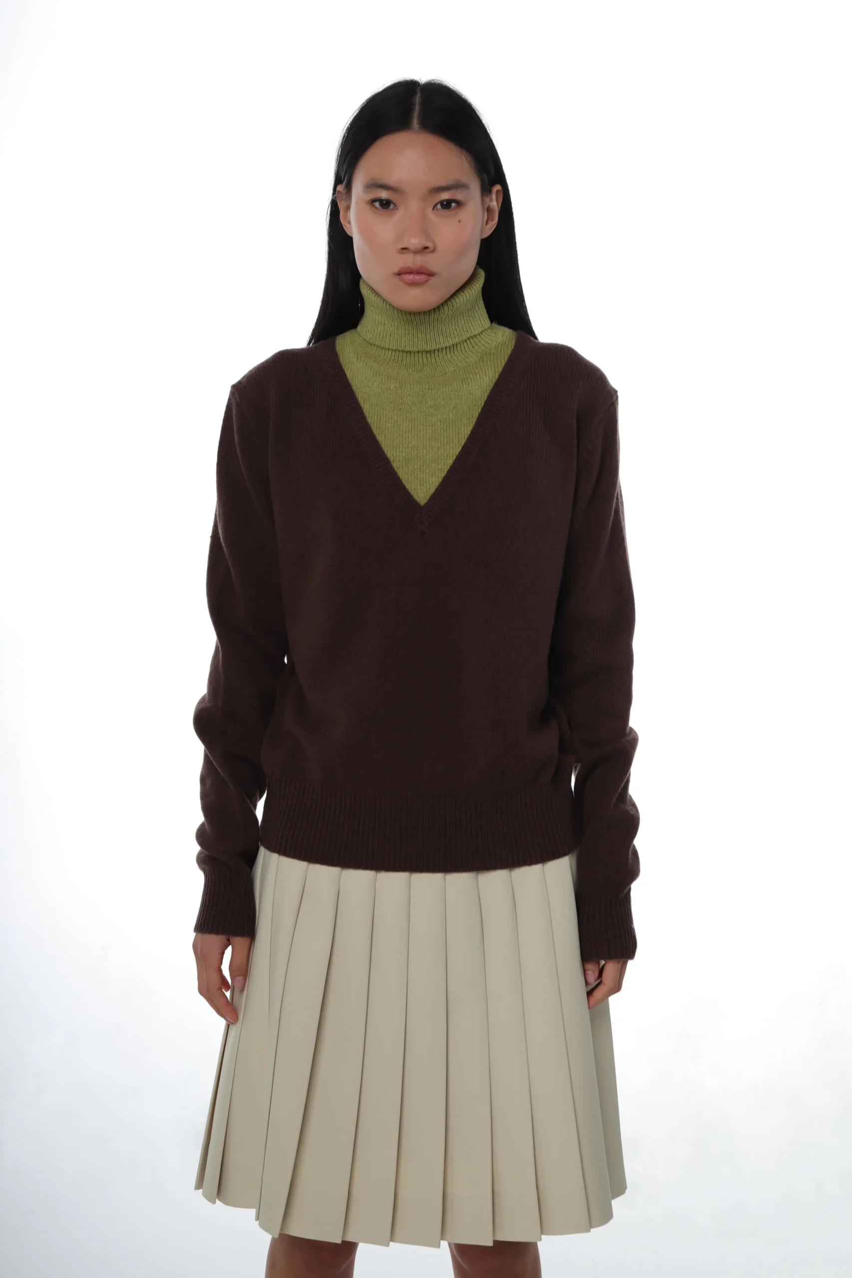 SANDY LIANG BAMBOO SWEATER IN BRUNETTE> Knits