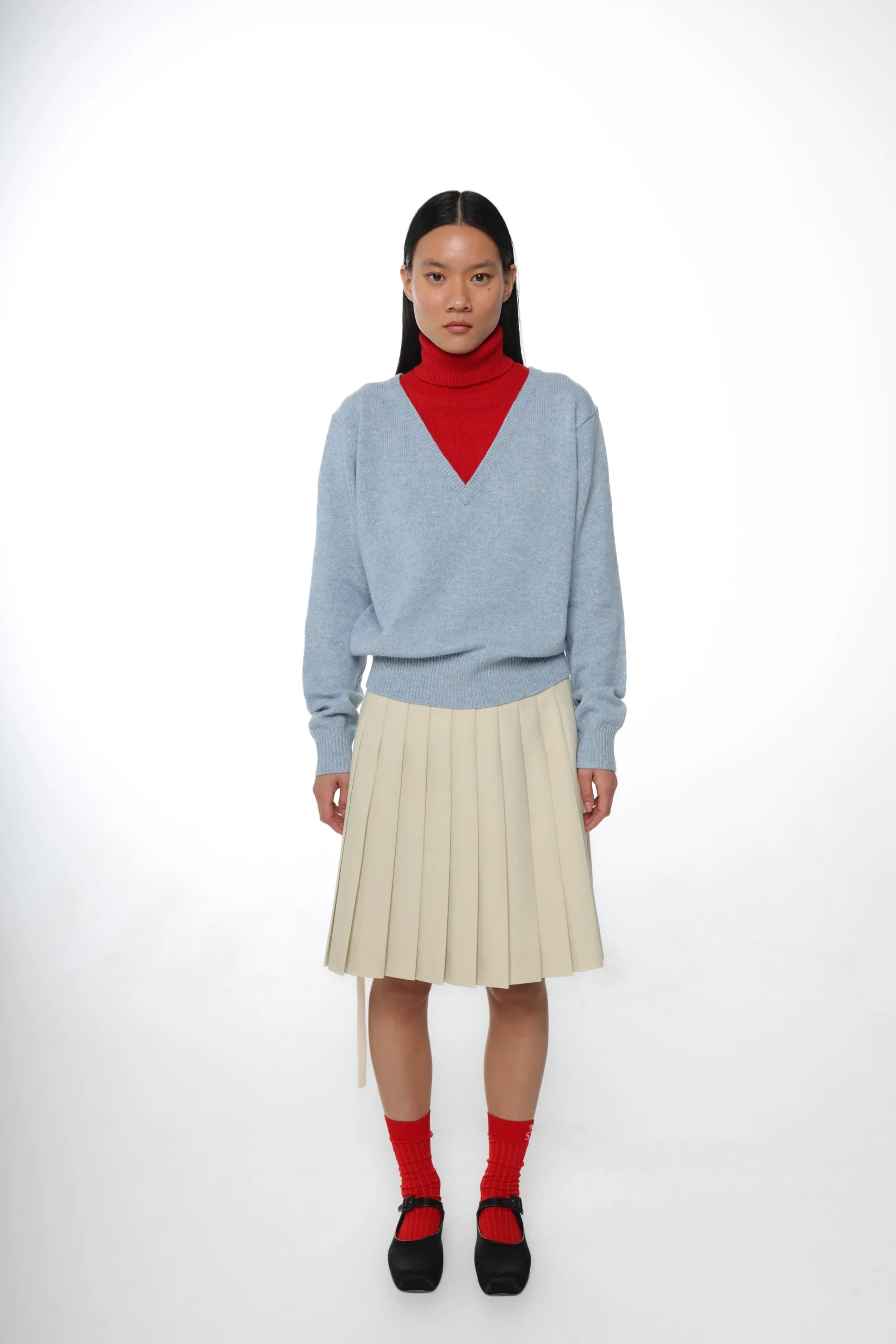 SANDY LIANG BAMBOO SWEATER IN LIGHT BLUE> Knits