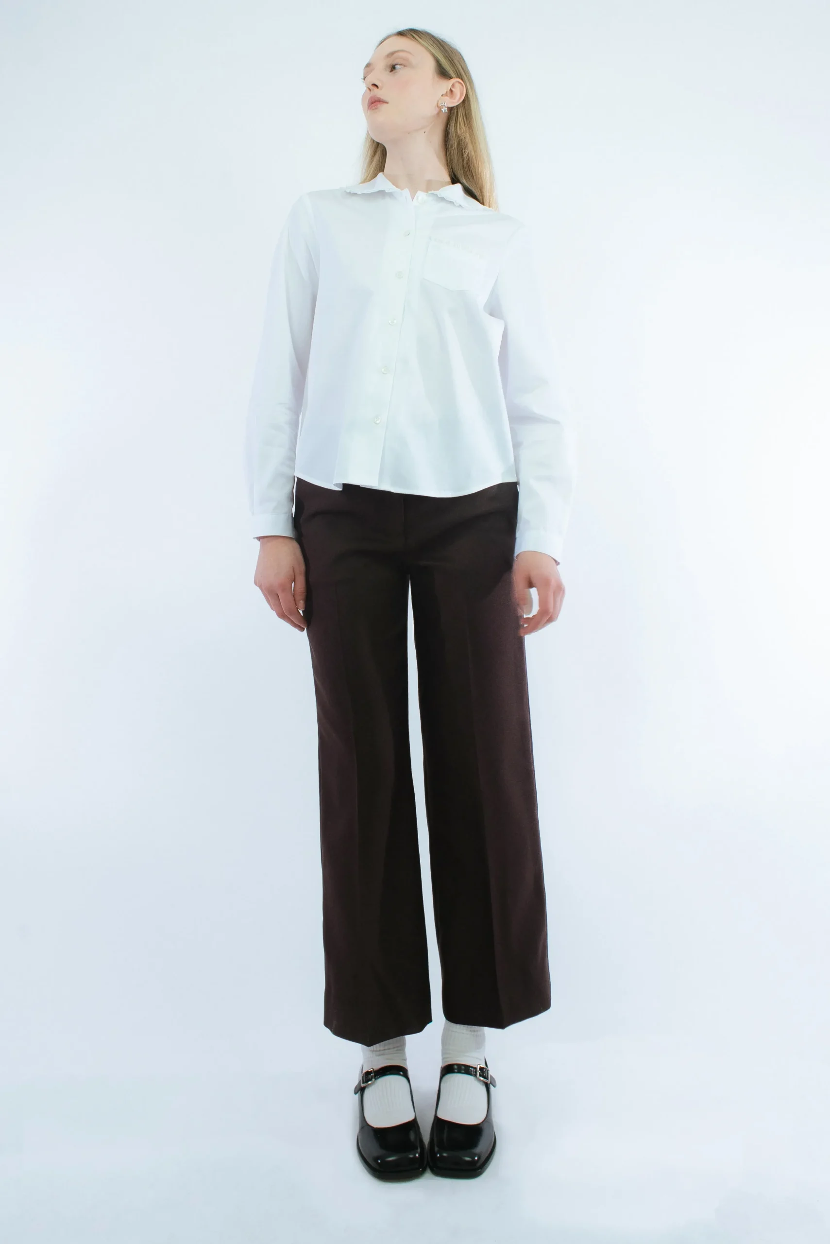 SANDY LIANG BOXY PANT IN BROWN> Uniform | Pants