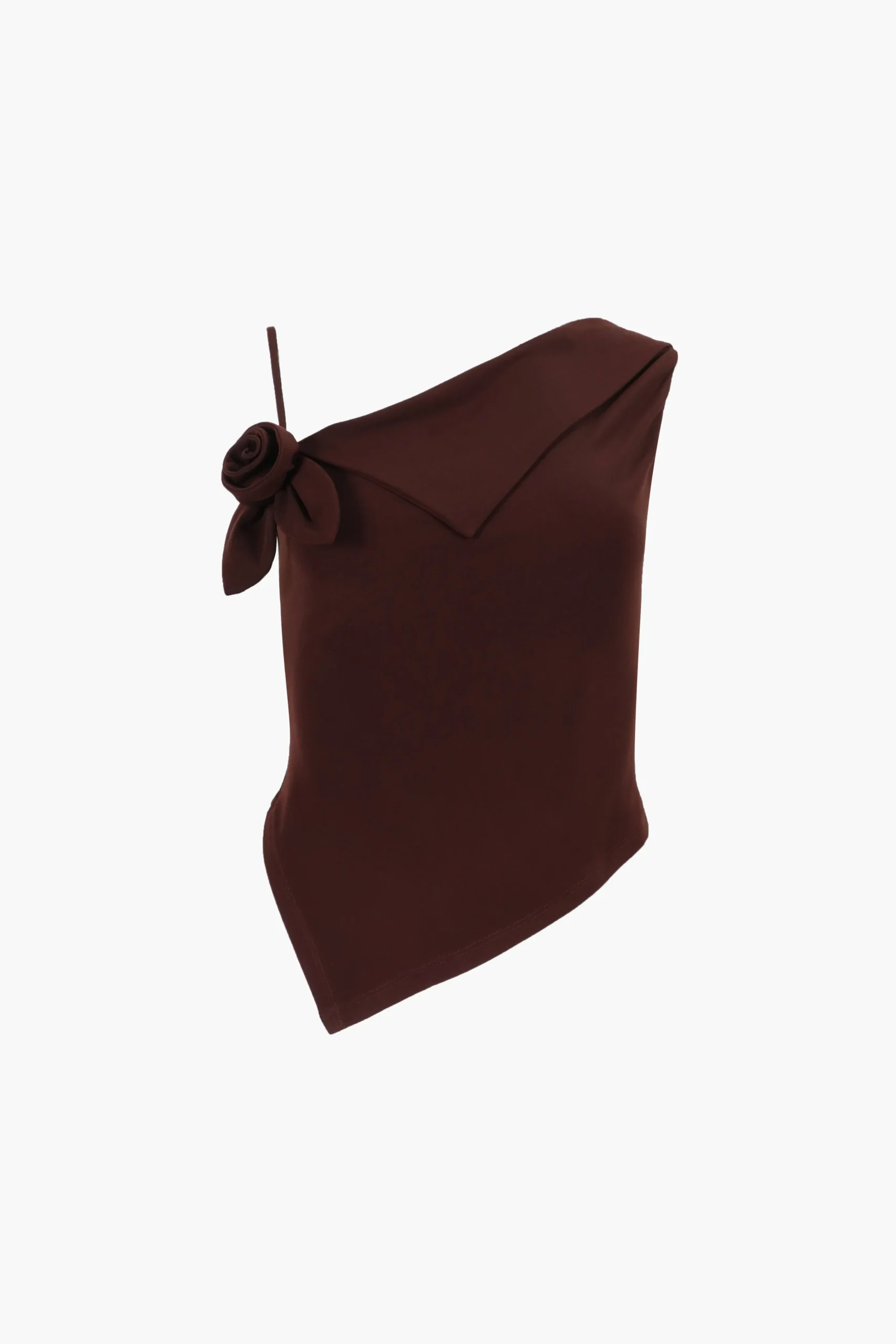 SANDY LIANG DORY TOP IN DARK BROWN> Tops