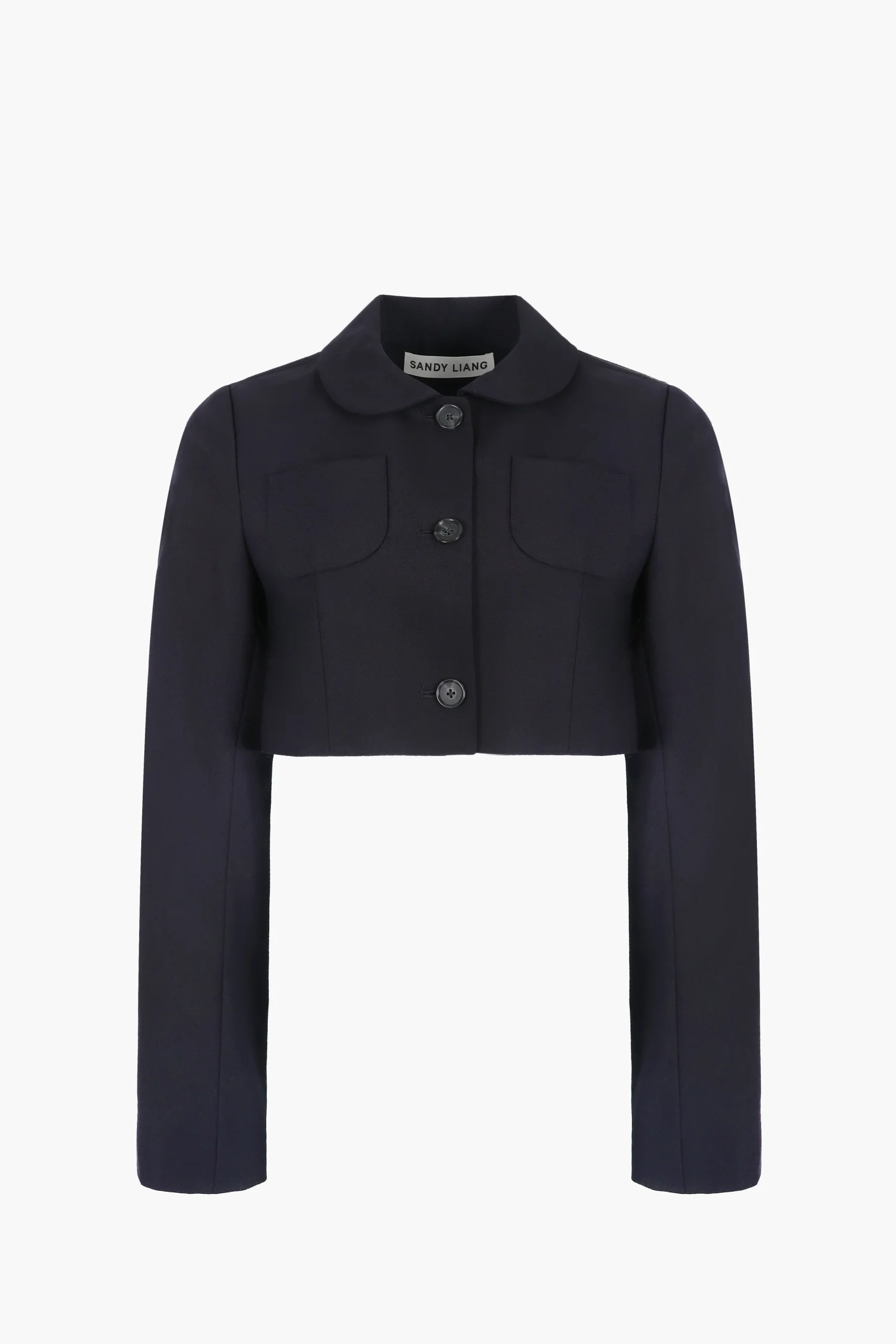 SANDY LIANG ENNIS JACKET IN DARK NAVY> Uniform | Outerwear