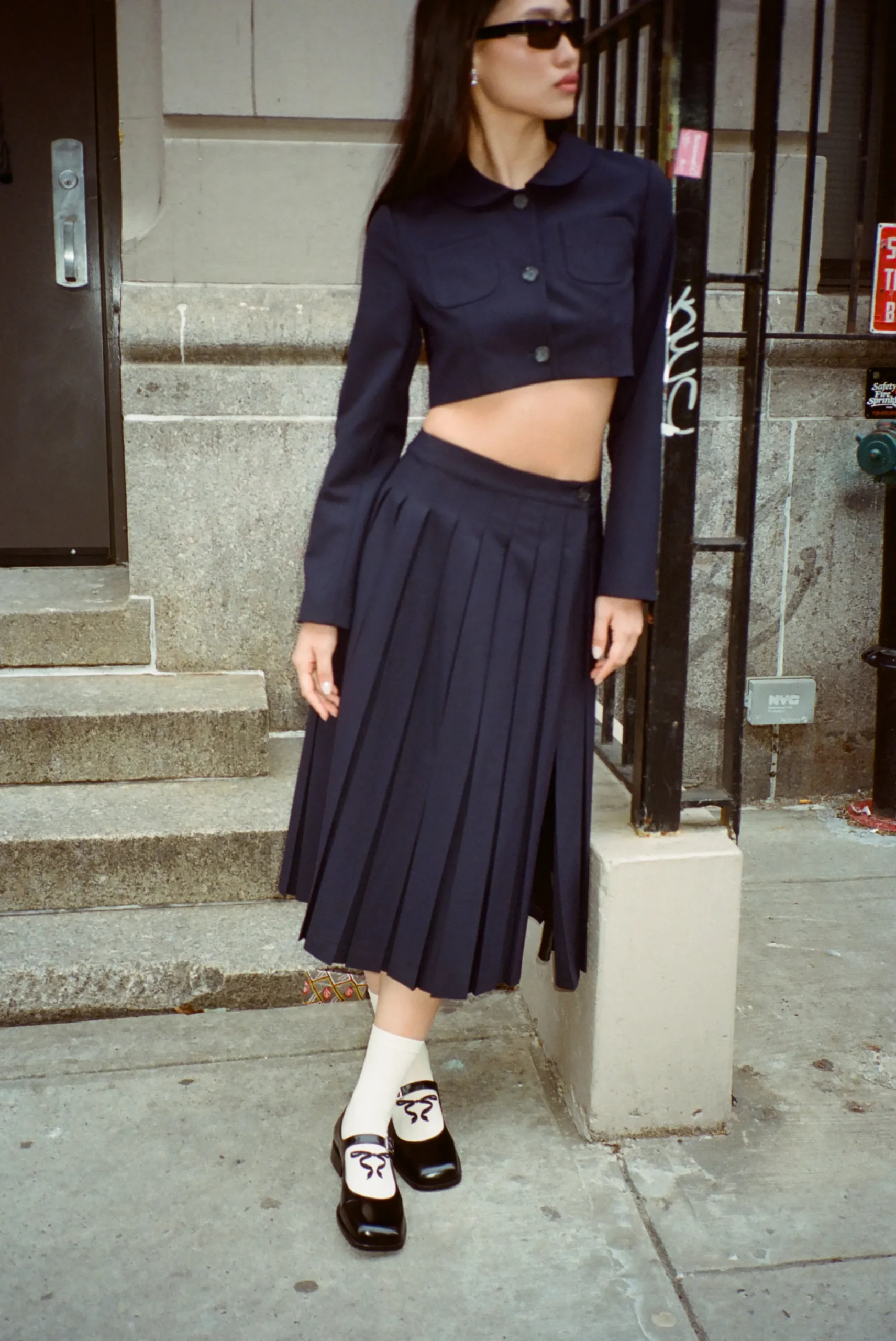 ennis_jacket_in_dark_navy_3.webp SANDY LIANG ENNIS JACKET IN DARK NAVY> Uniform | Outerwear