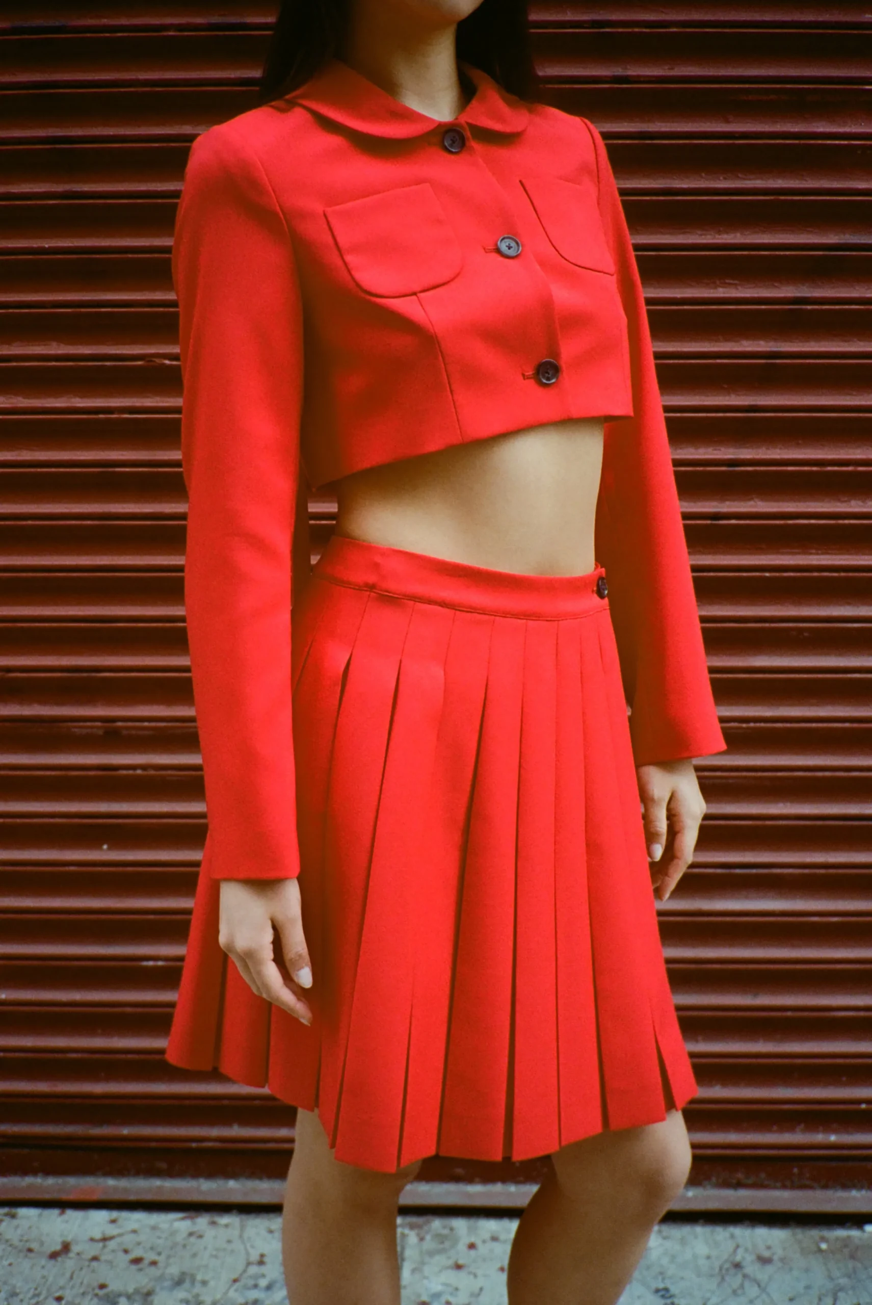 SANDY LIANG ENNIS JACKET IN RED> Uniform | Outerwear