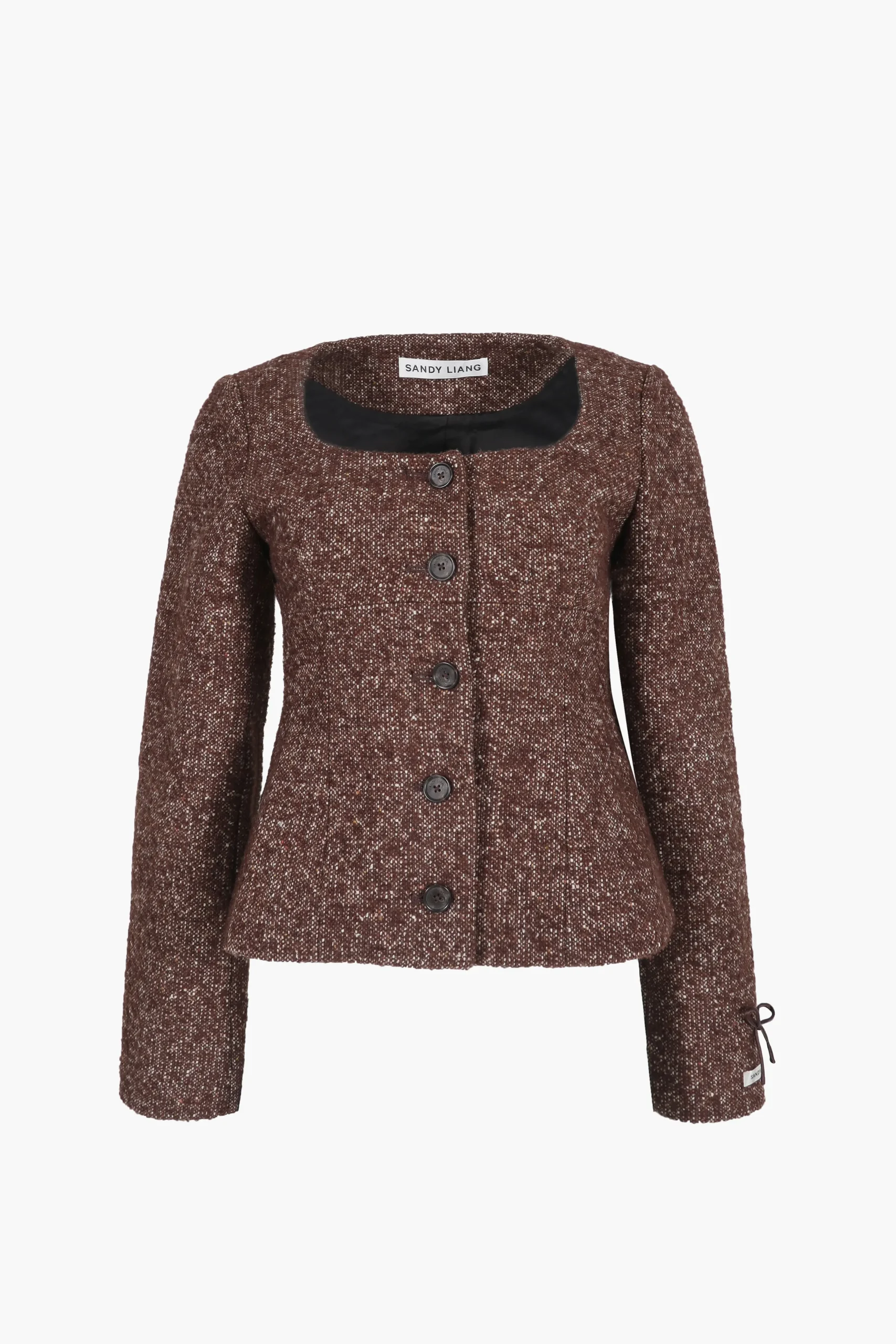 SANDY LIANG GRAPPA JACKET IN ESPRESSO> Outerwear