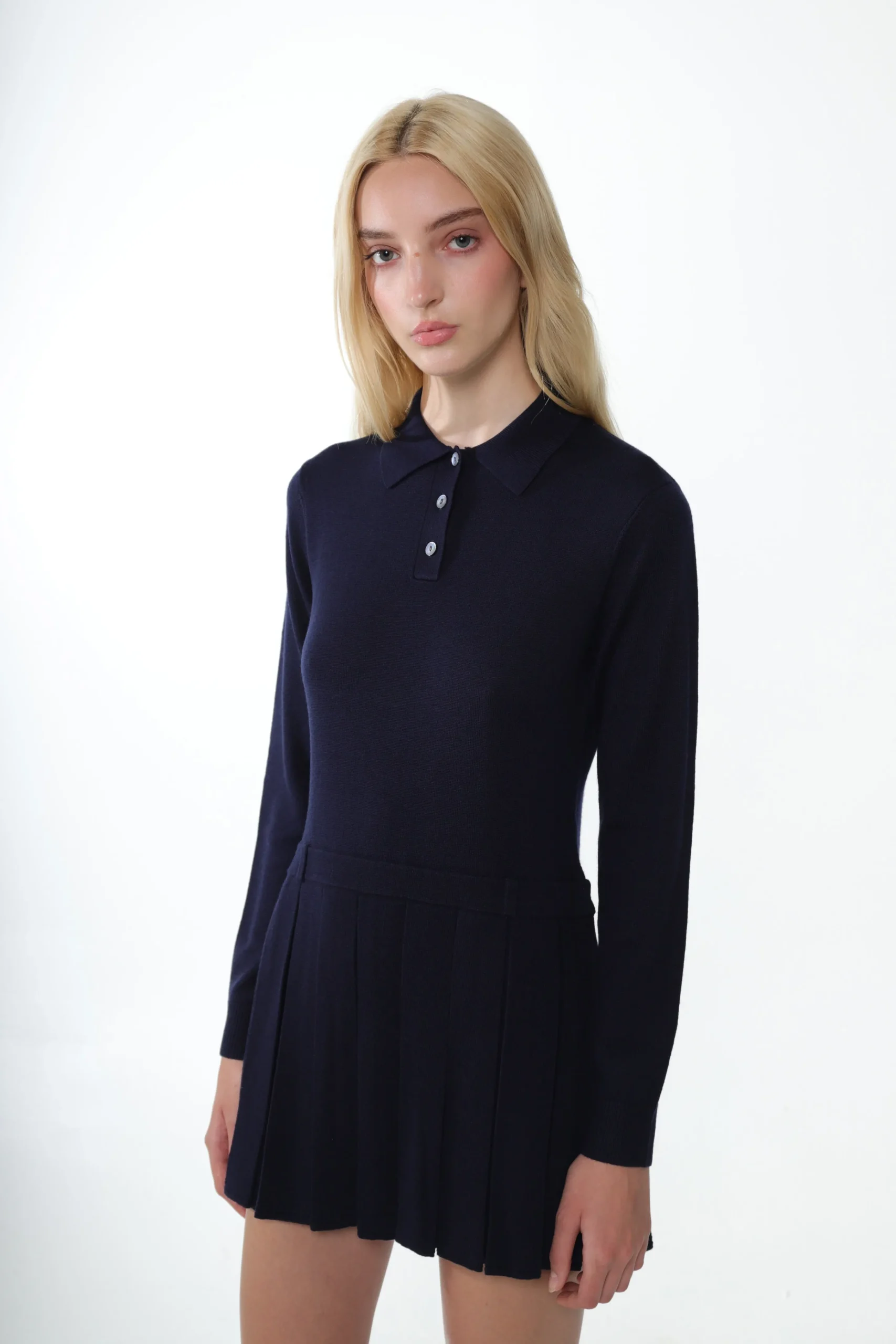 hague_sweater_dress_in_navy_2.webp SANDY LIANG HAGUE SWEATER DRESS IN NAVY> Uniform | Knits