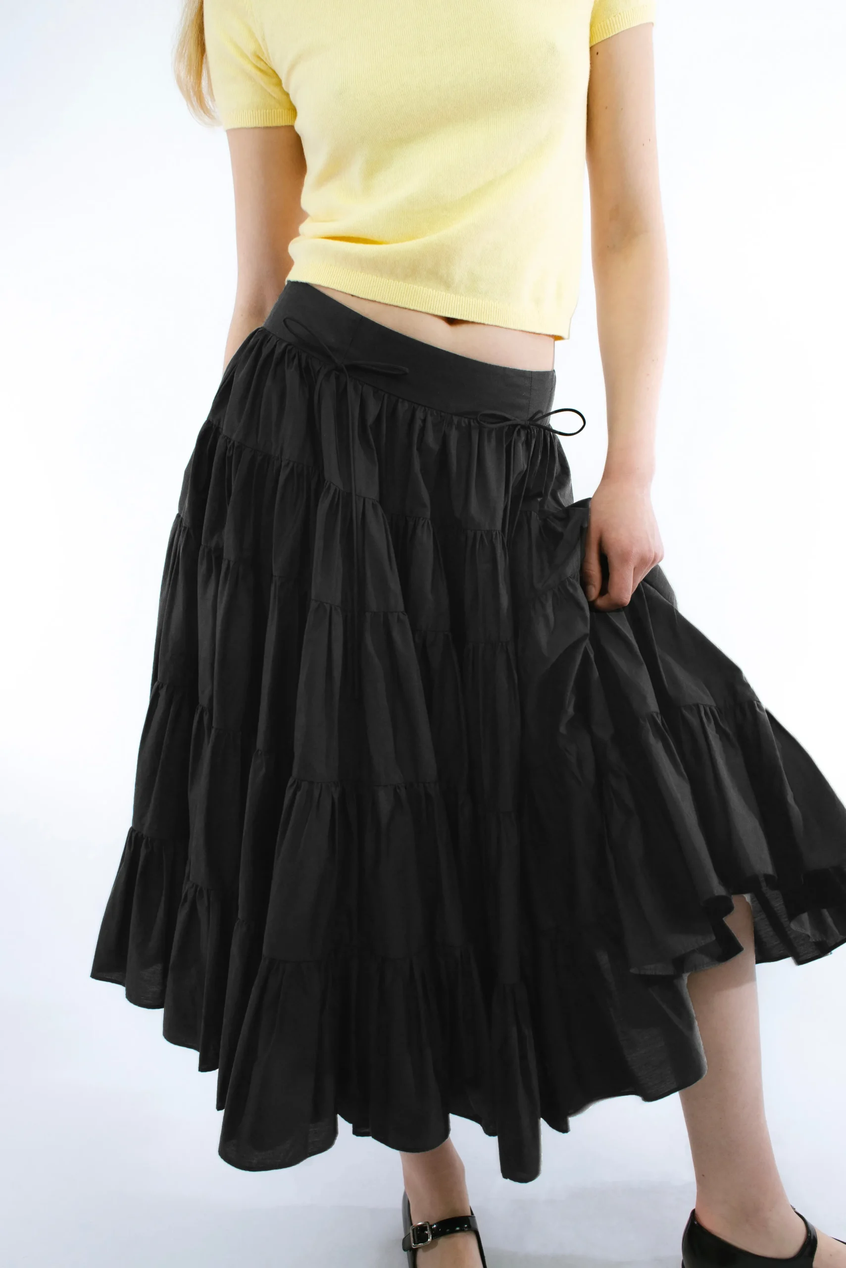SANDY LIANG HETTI SKIRT IN BLACK> Skirts