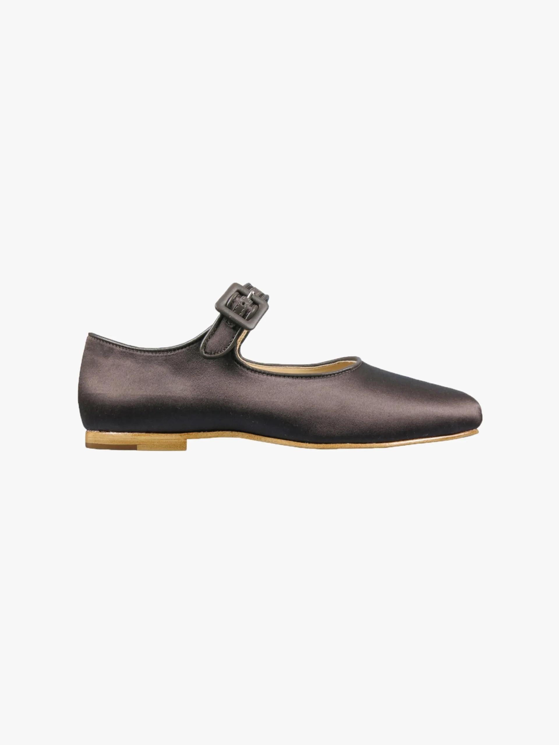 SANDY LIANG MARY JANE POINTE IN BRUNETTE SATIN> Shoes