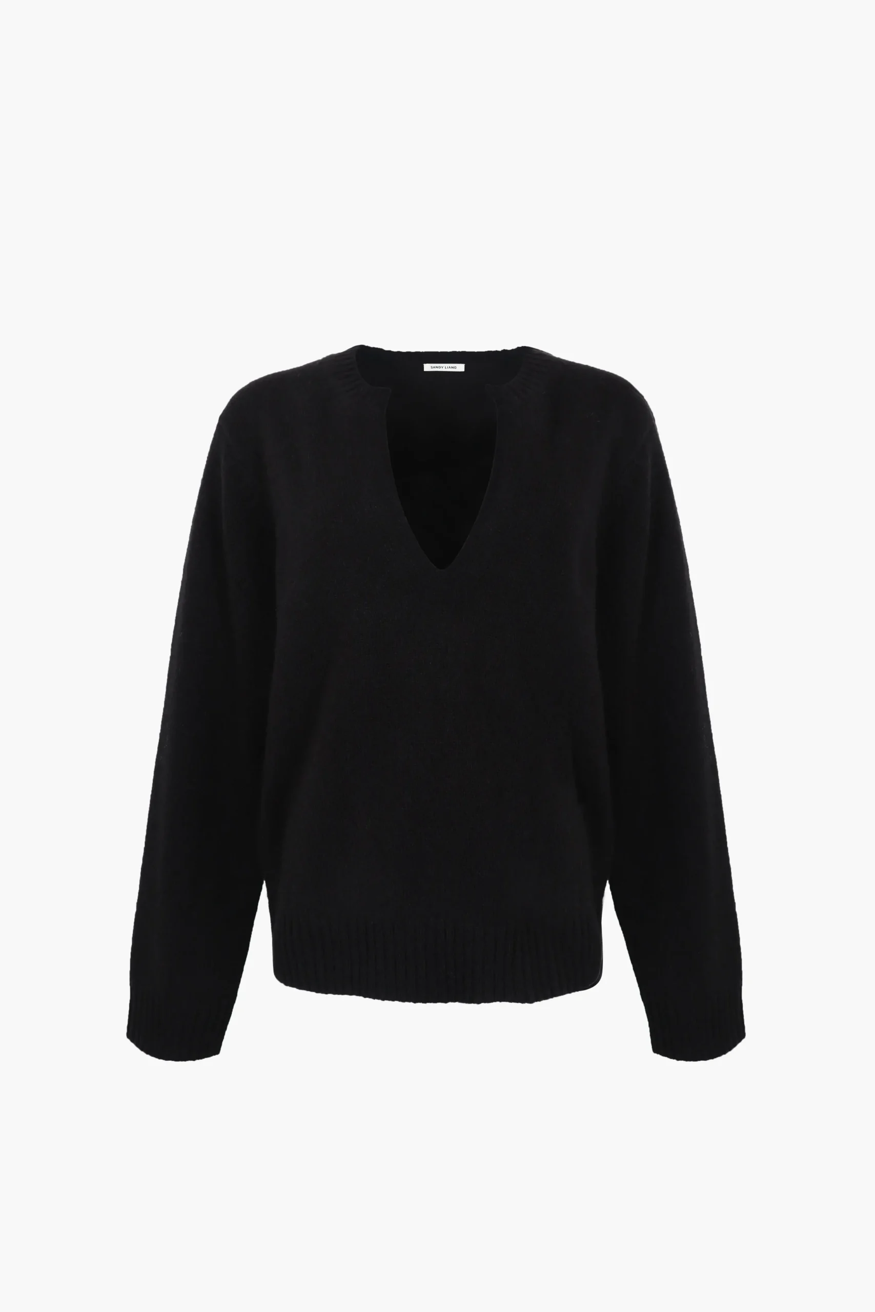 SANDY LIANG NESH CASHMERE SWEATER IN BLACK> Knits