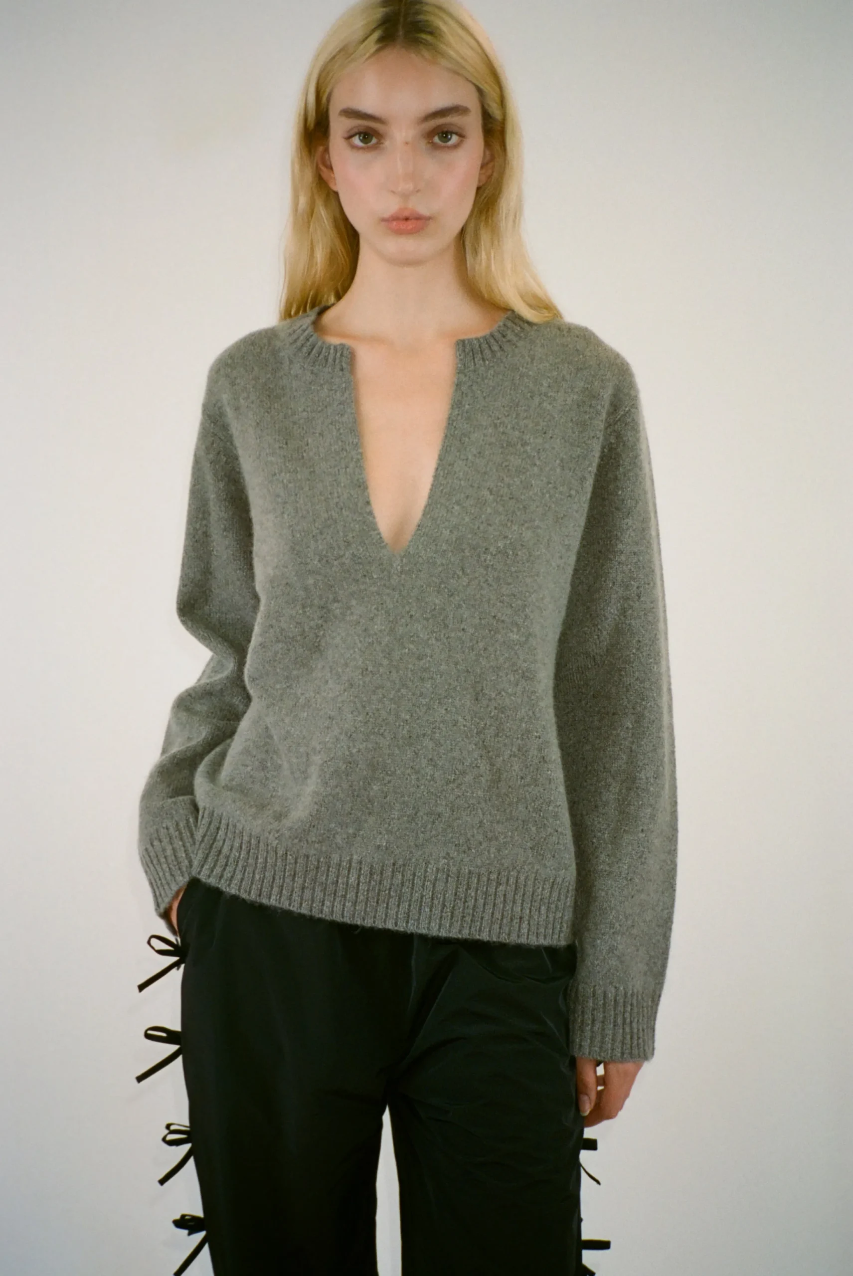 nesh_cashmere_sweater_in_taupe_1.webp SANDY LIANG NESH CASHMERE SWEATER IN TAUPE> Knits