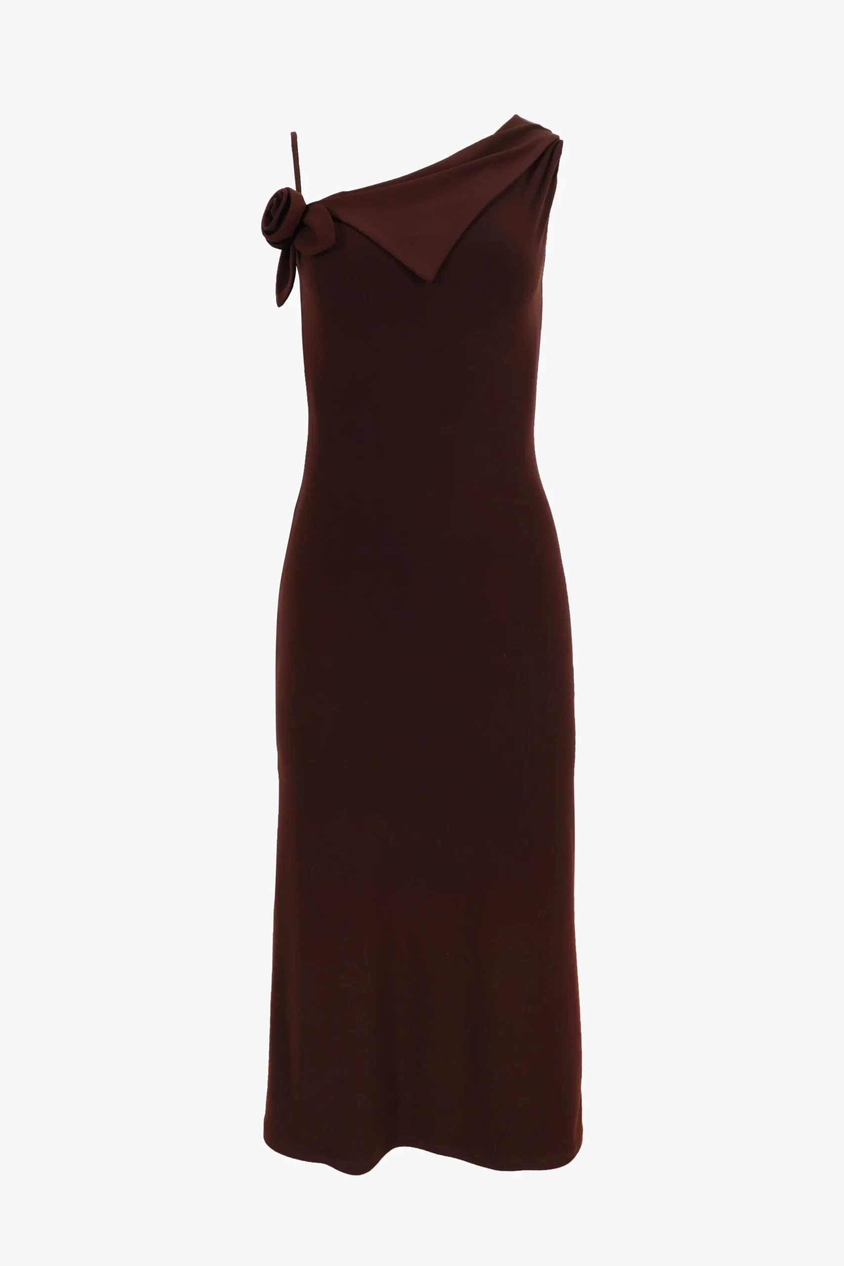 SANDY LIANG OTTER DRESS IN DARK BROWN> Dresses