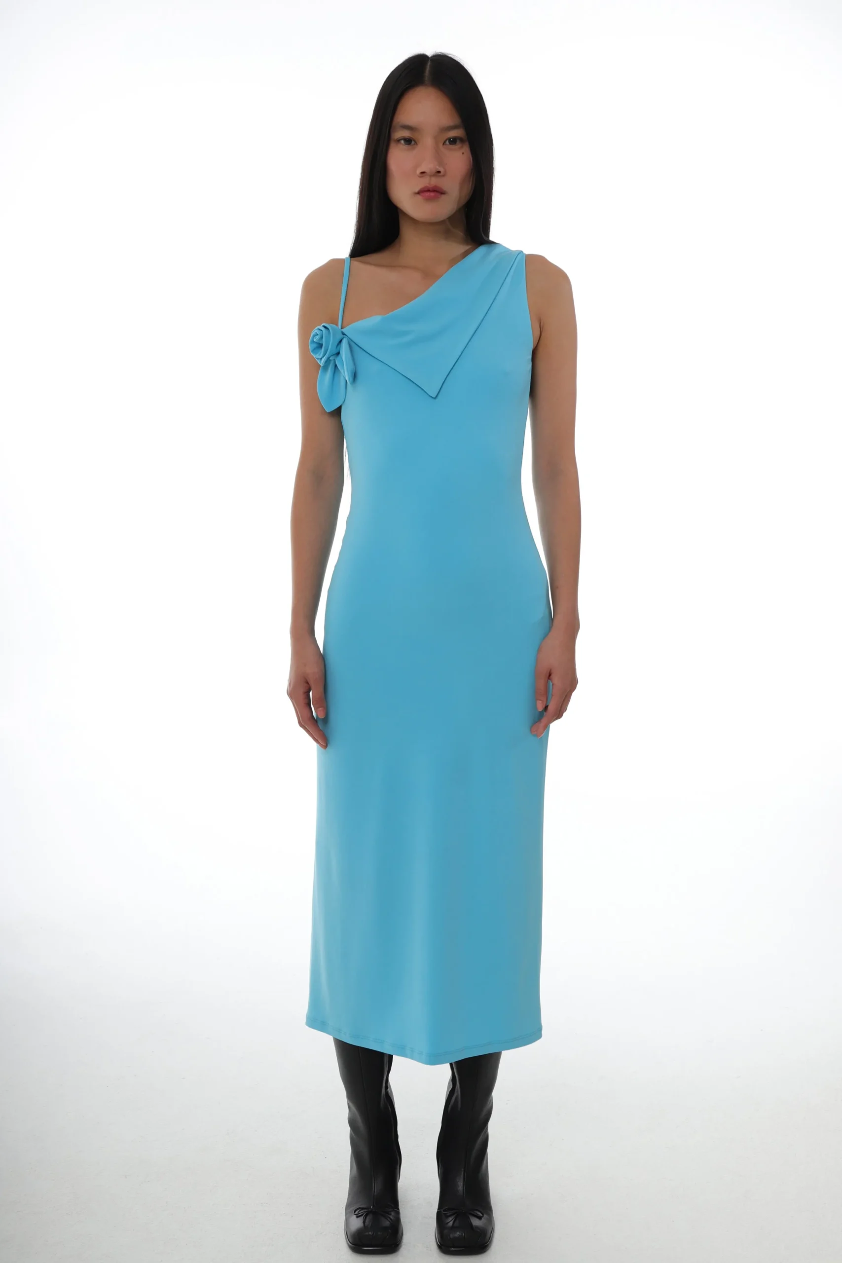 SANDY LIANG OTTER DRESS IN TURQUOISE> Dresses