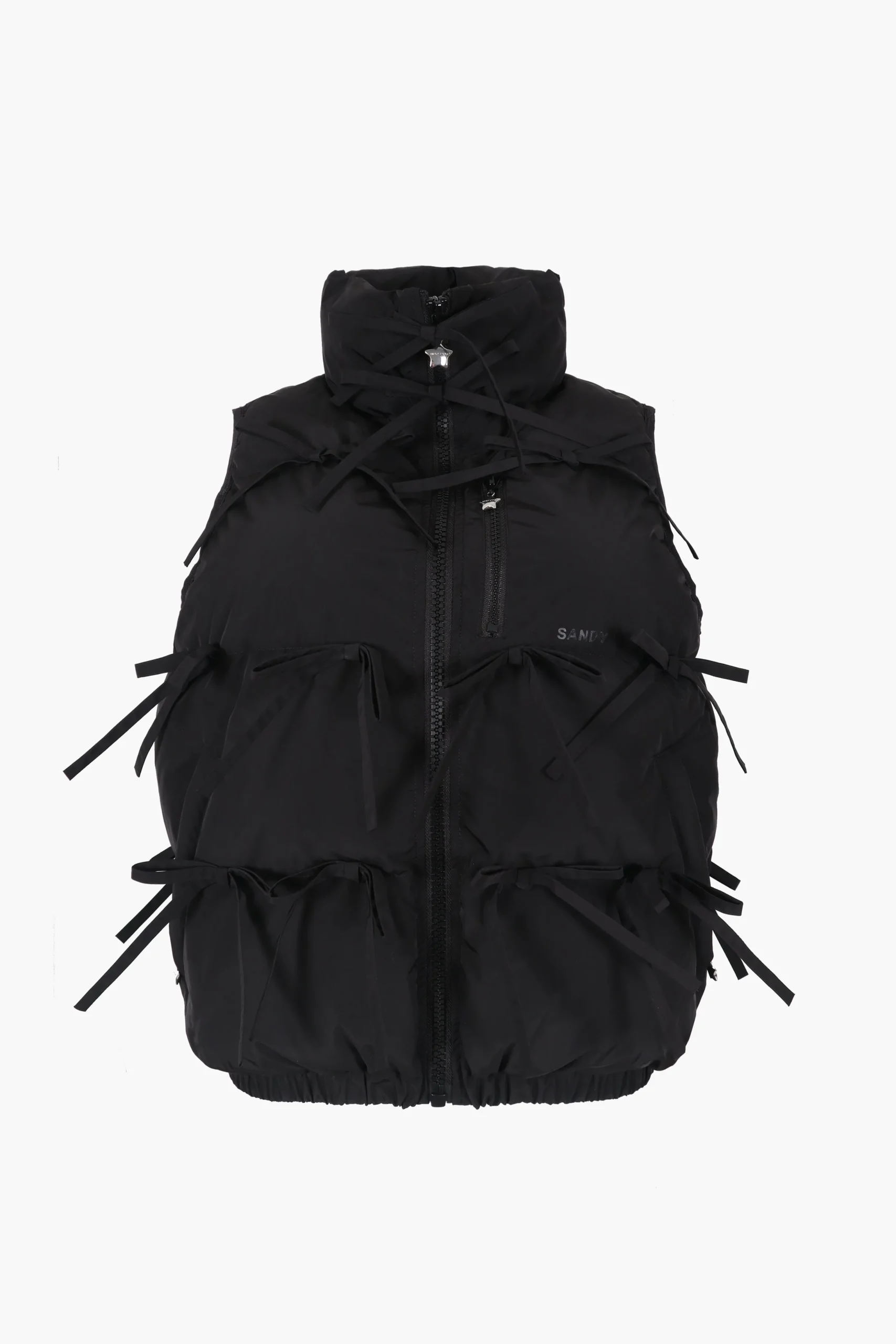 SANDY LIANG PATRO VEST IN BLACK> Outerwear