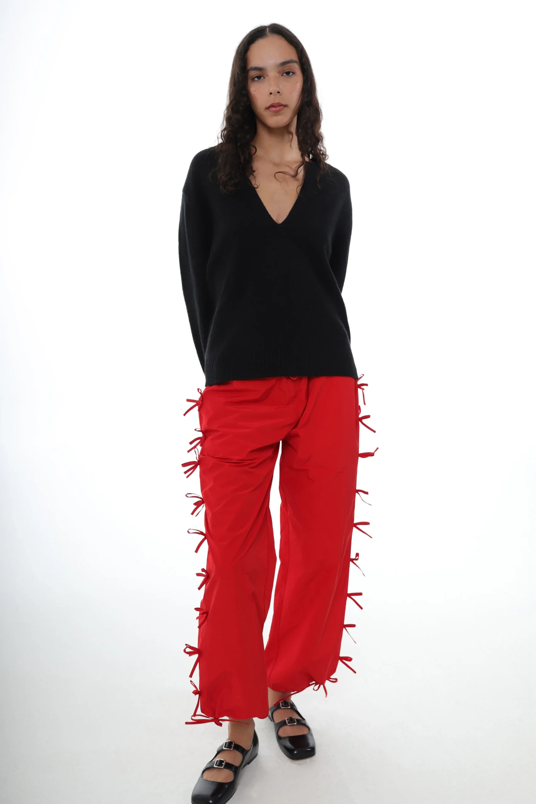SANDY LIANG POPPET PANT IN RED> Pants