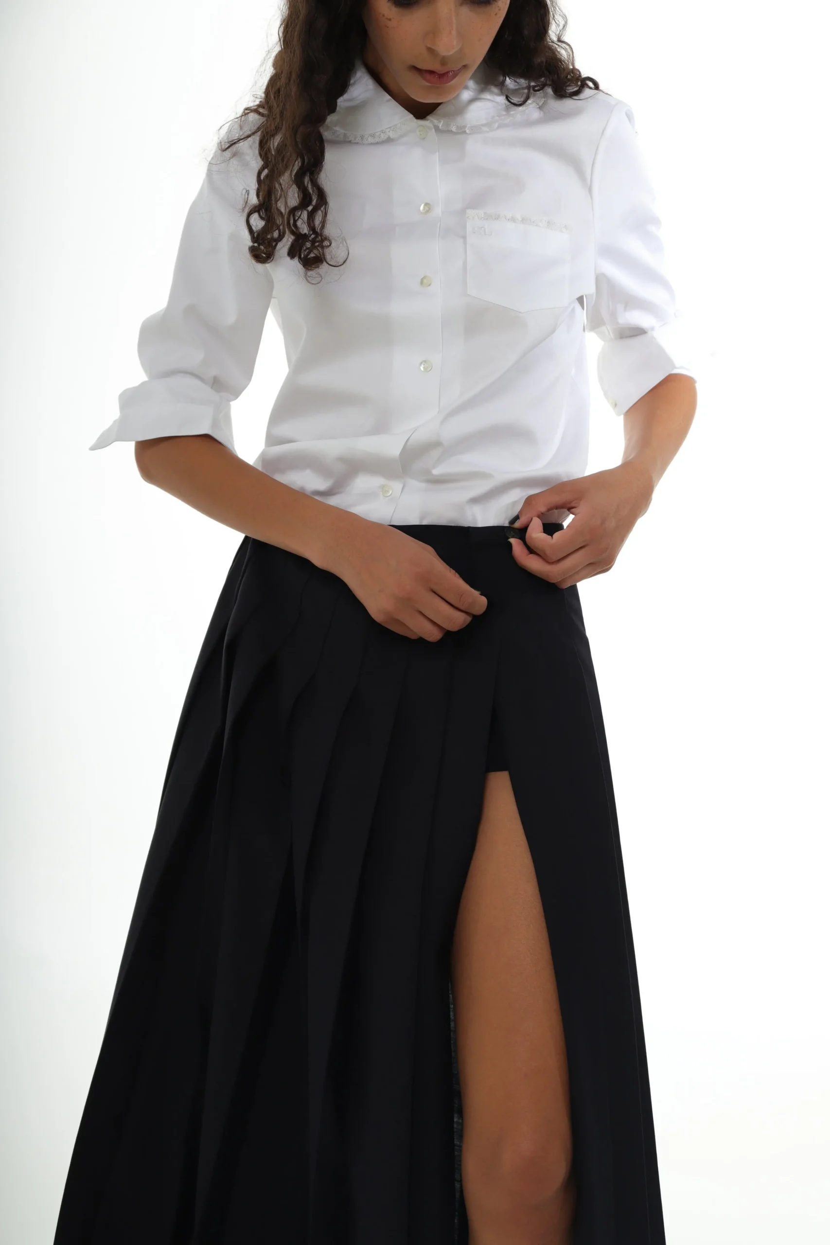 private_skort_in_navy_2.webp SANDY LIANG PRIVATE SKORT IN NAVY> Uniform | Skirts