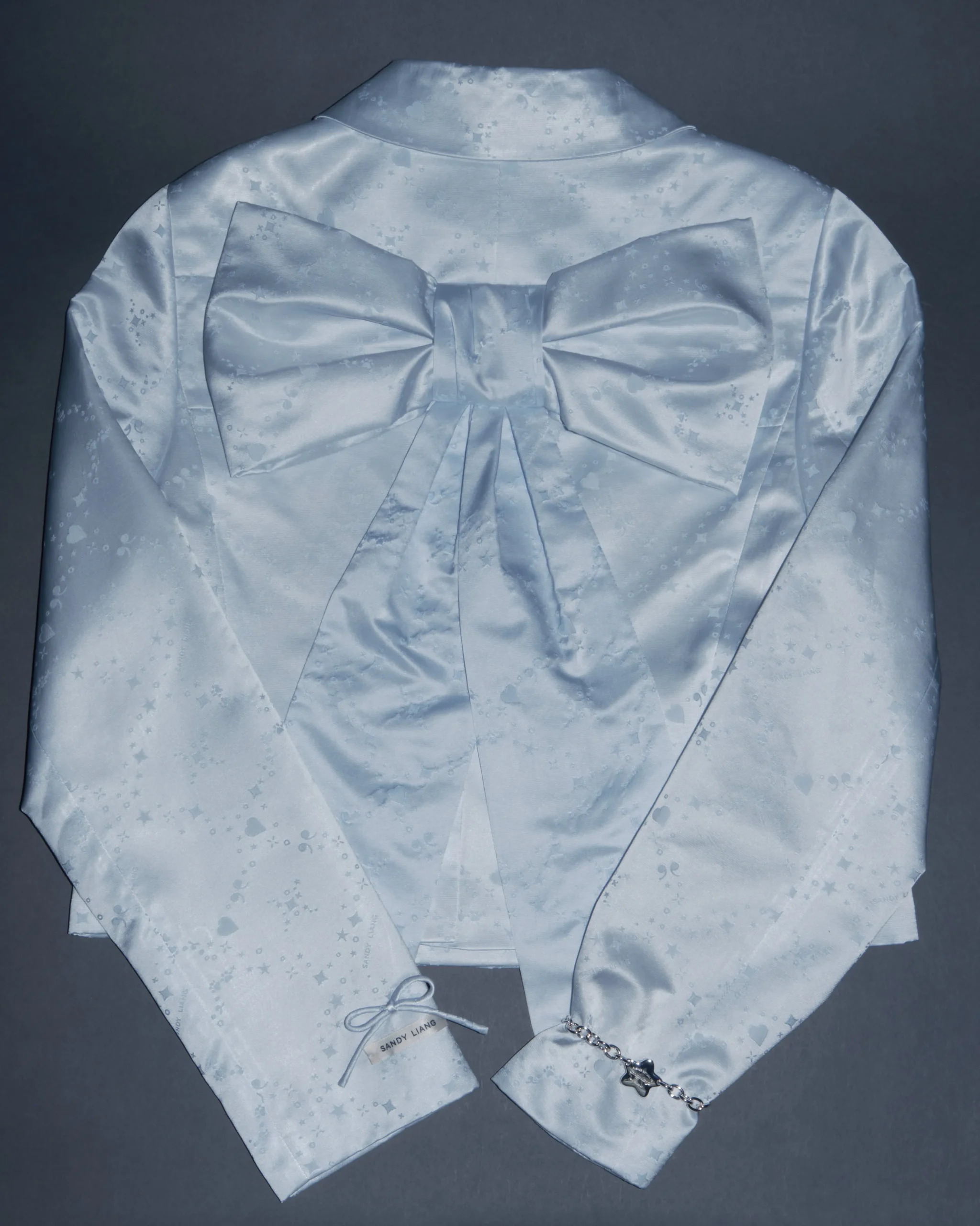 shelby_jacket_in_ice_blue_4.webp SANDY LIANG SHELBY JACKET IN ICE BLUE> Bridal | Outerwear