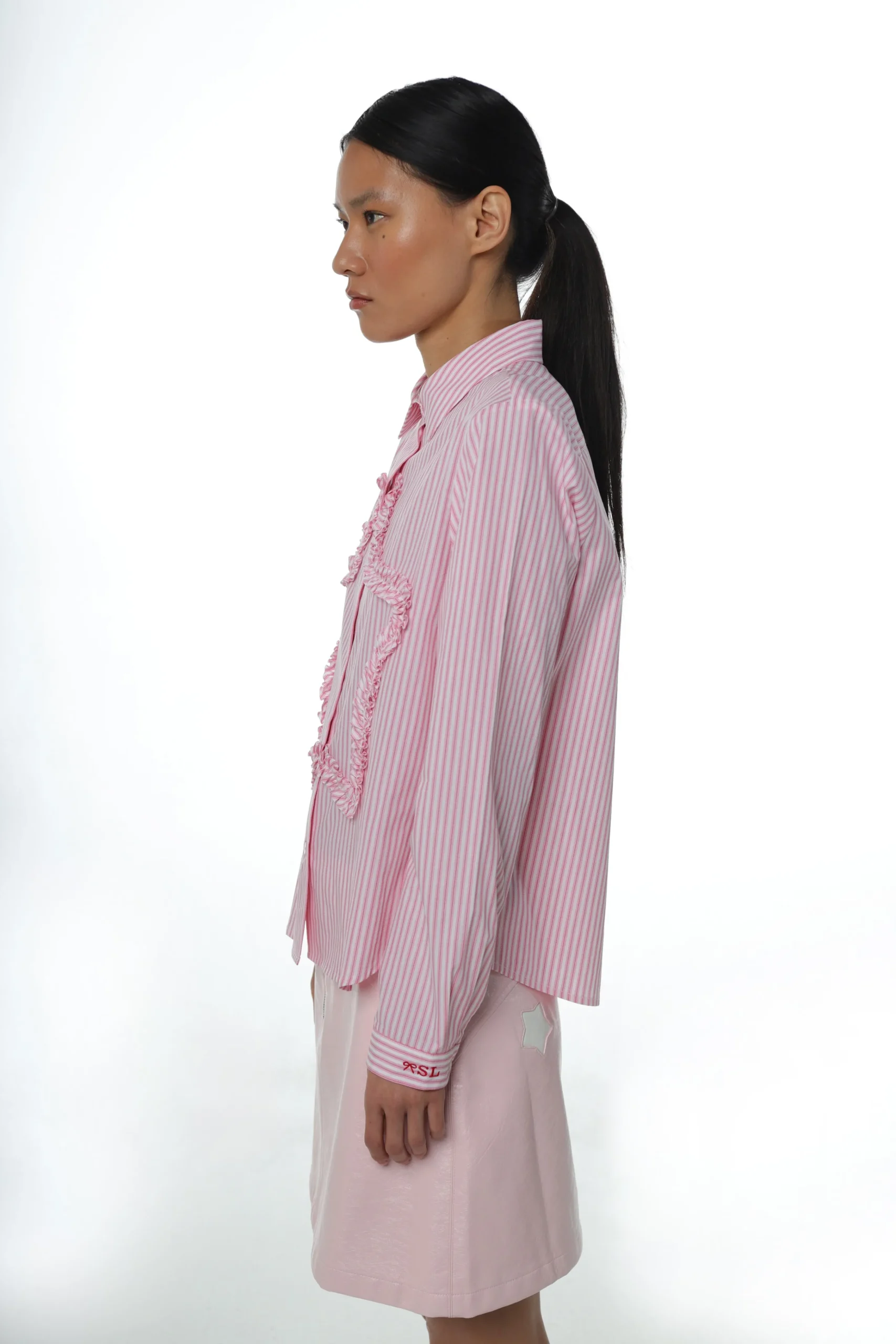 sirius_shirt_in_pink_stripe_2.webp SANDY LIANG SIRIUS SHIRT IN PINK STRIPE> Uniform | Tops