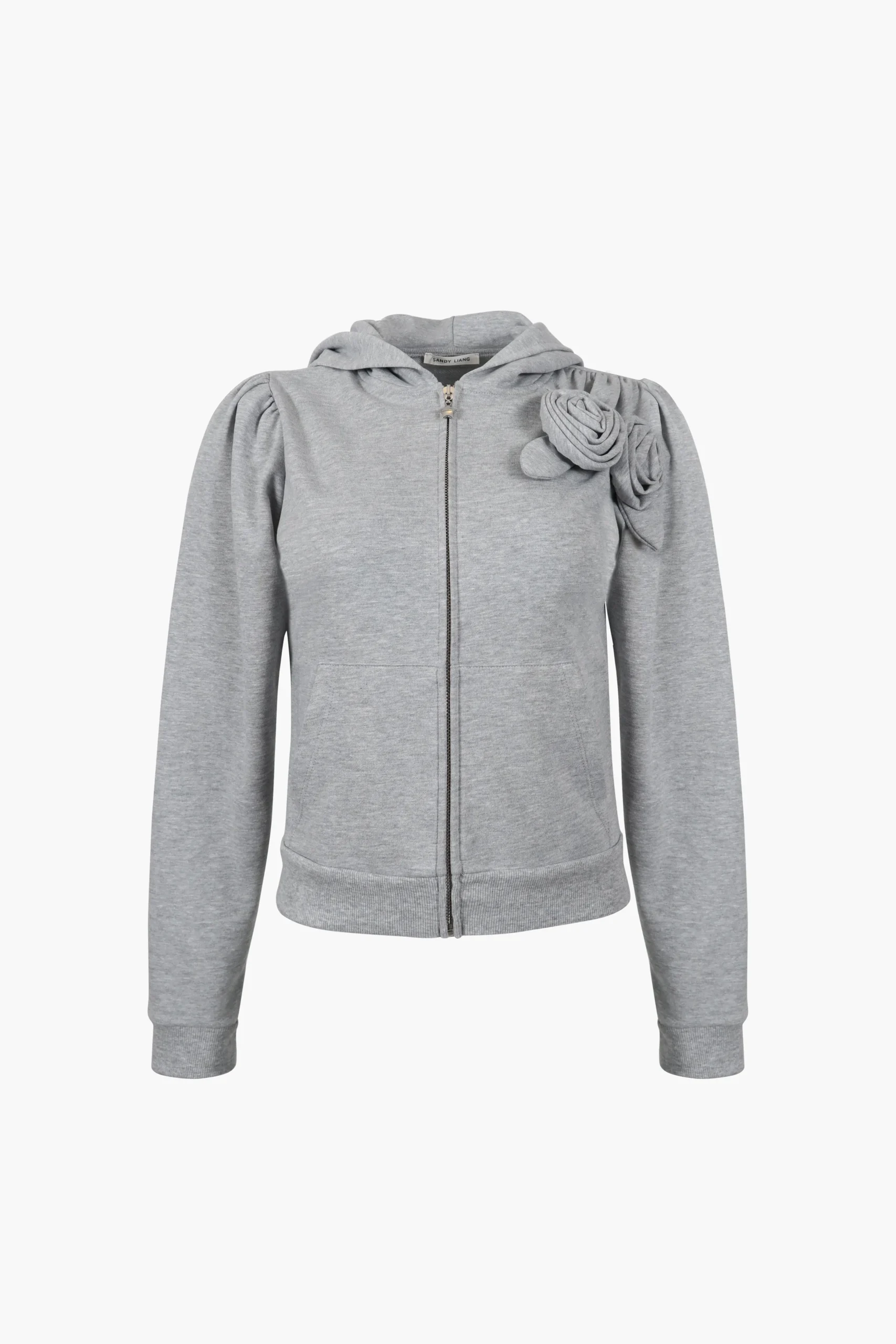 SANDY LIANG SOOKIE HOODIE IN HEATHER GREY> Outerwear | Tops