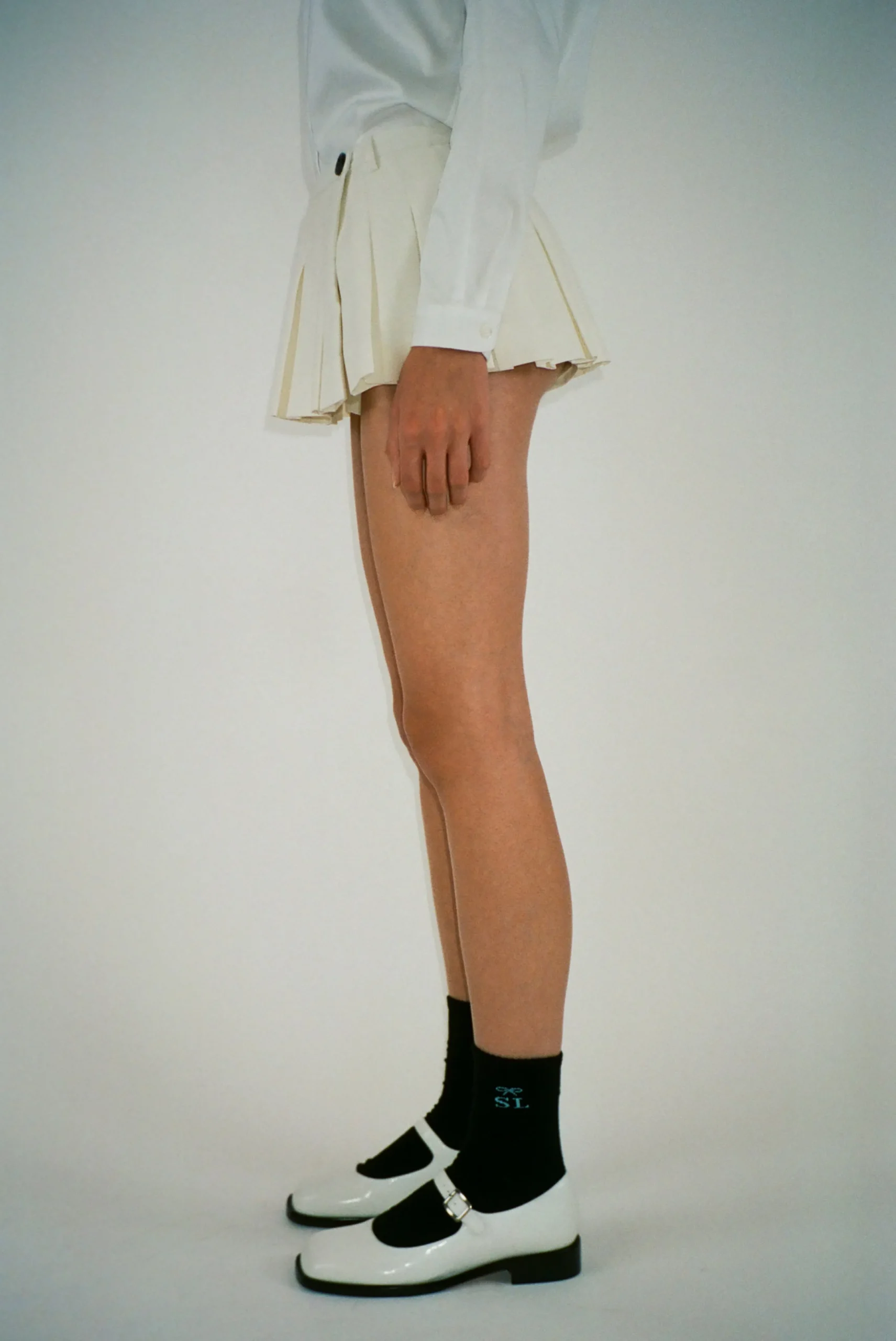 SANDY LIANG SPORT MONOGRAM SOCK IN BLACK> Uniform | Socks
