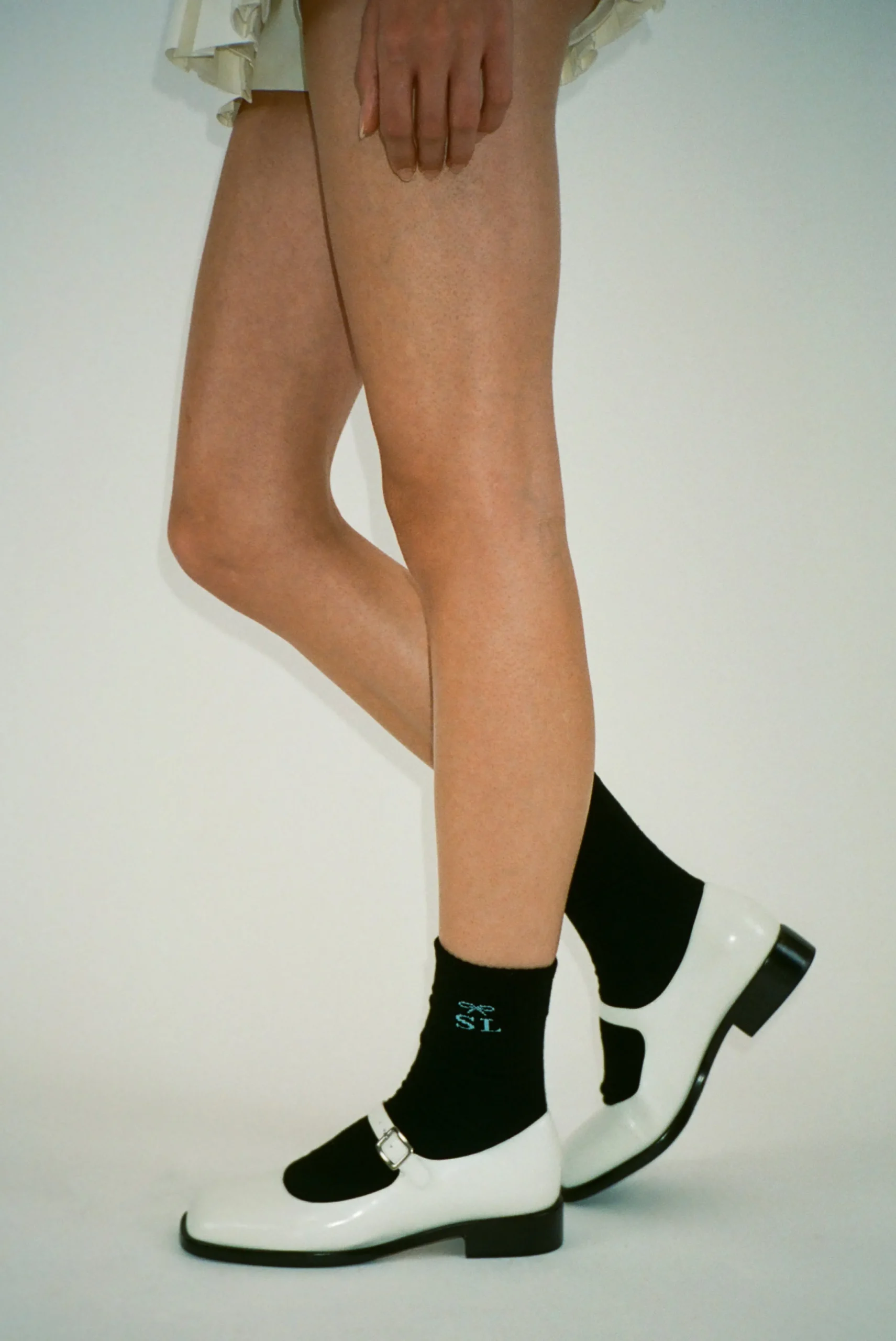 sport_monogram_sock_in_black_3.webp SANDY LIANG SPORT MONOGRAM SOCK IN BLACK> Uniform | Socks