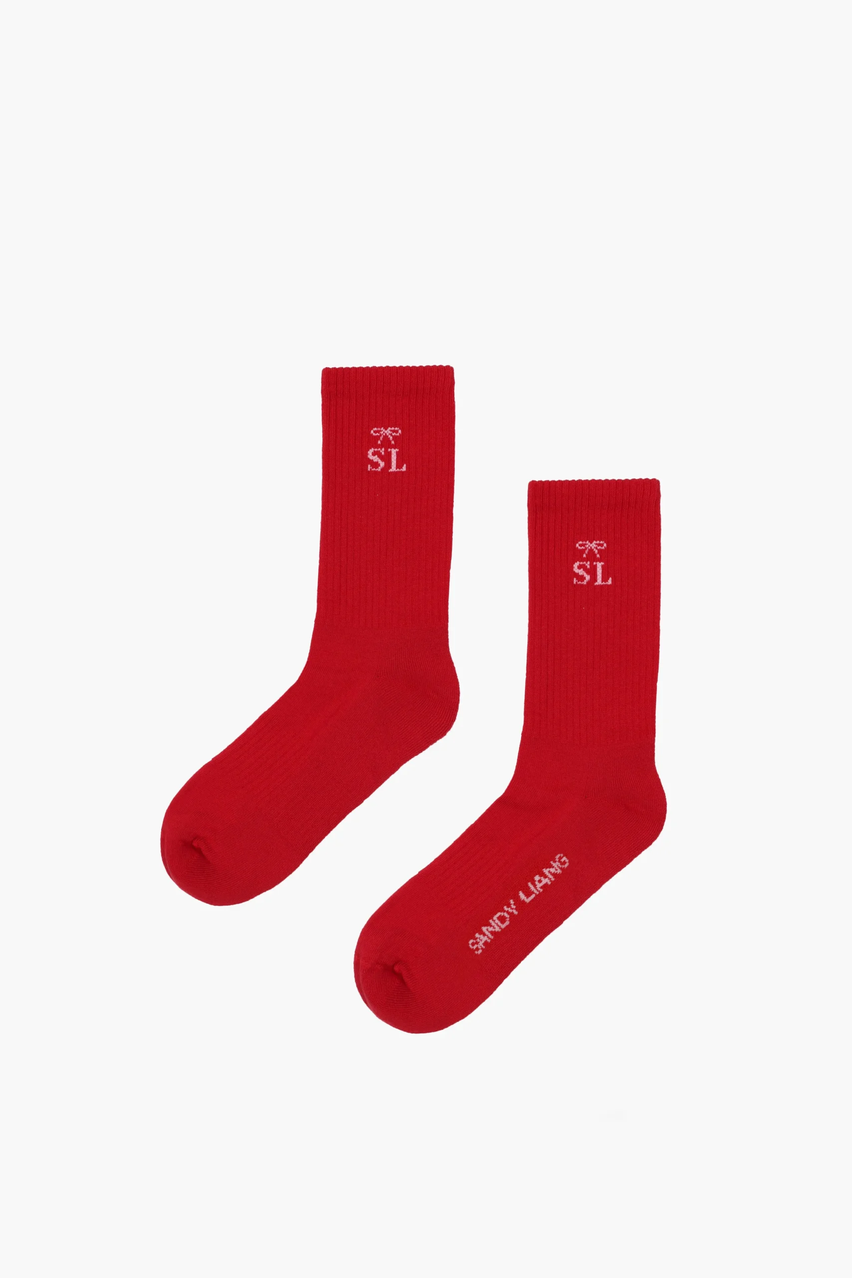 SANDY LIANG SPORT MONOGRAM SOCK IN RED> Uniform | Socks
