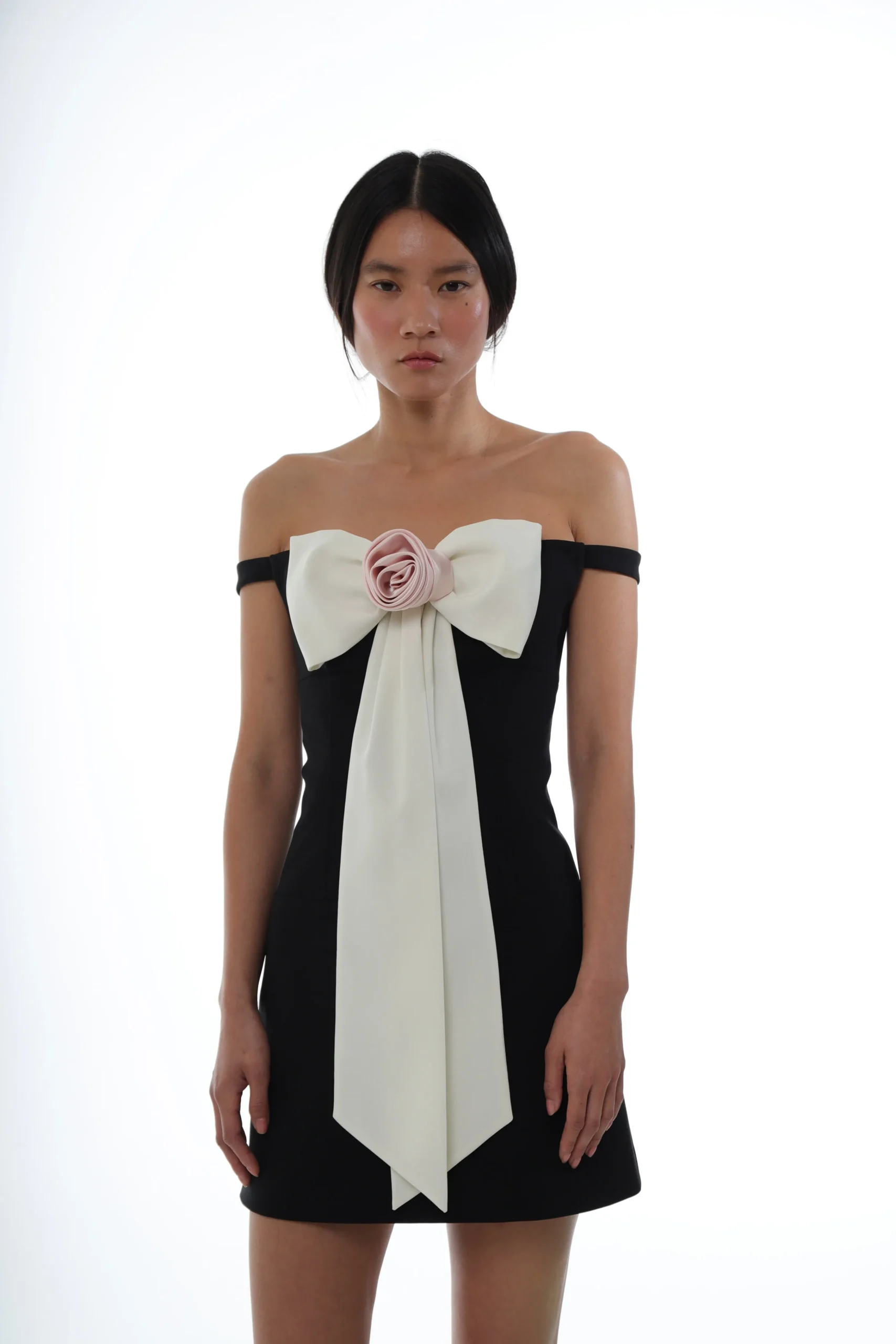 tulips_dress_in_black_2.webp SANDY LIANG TULIPS DRESS IN BLACK> Dresses