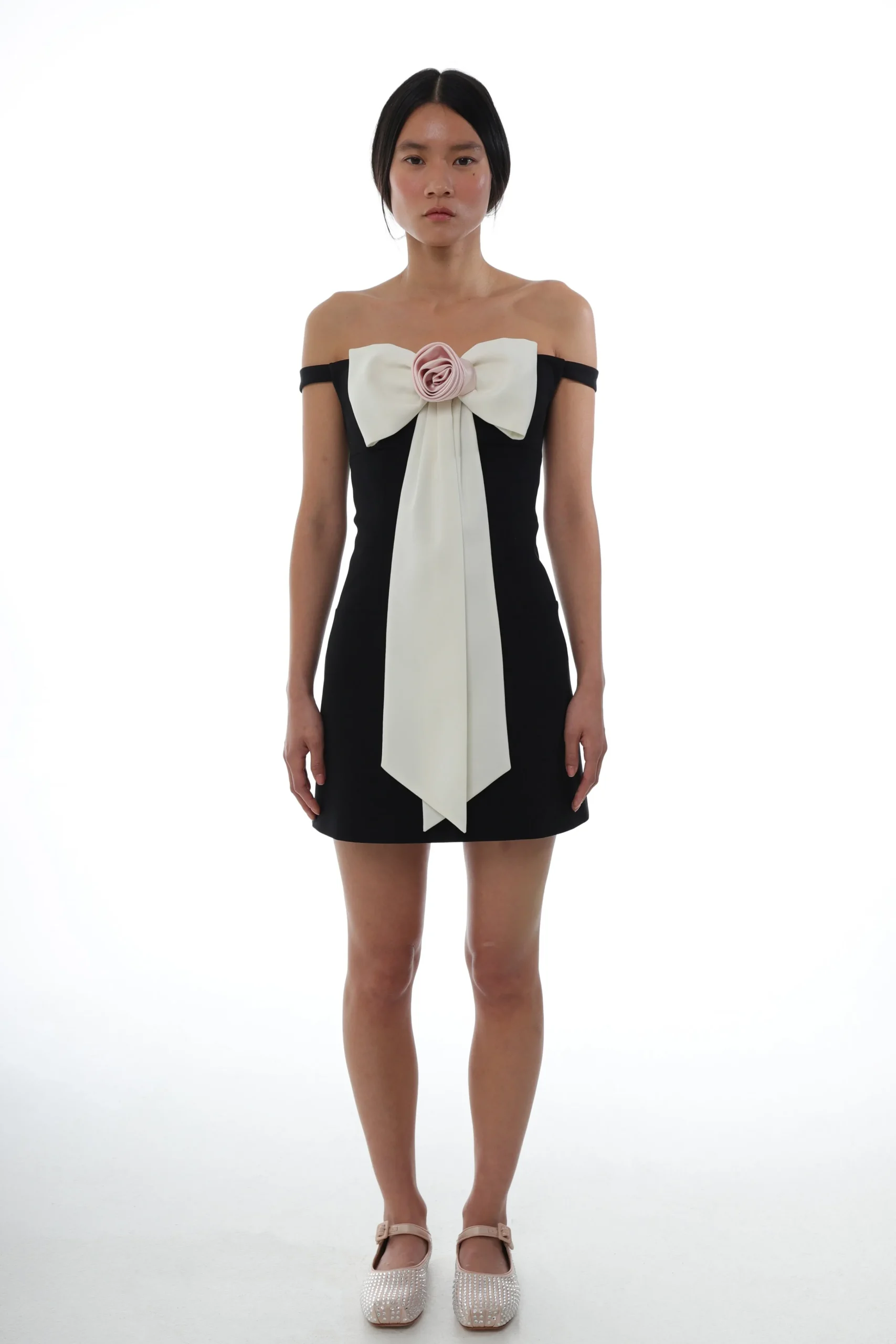 tulips_dress_in_black_3.webp SANDY LIANG TULIPS DRESS IN BLACK> Dresses