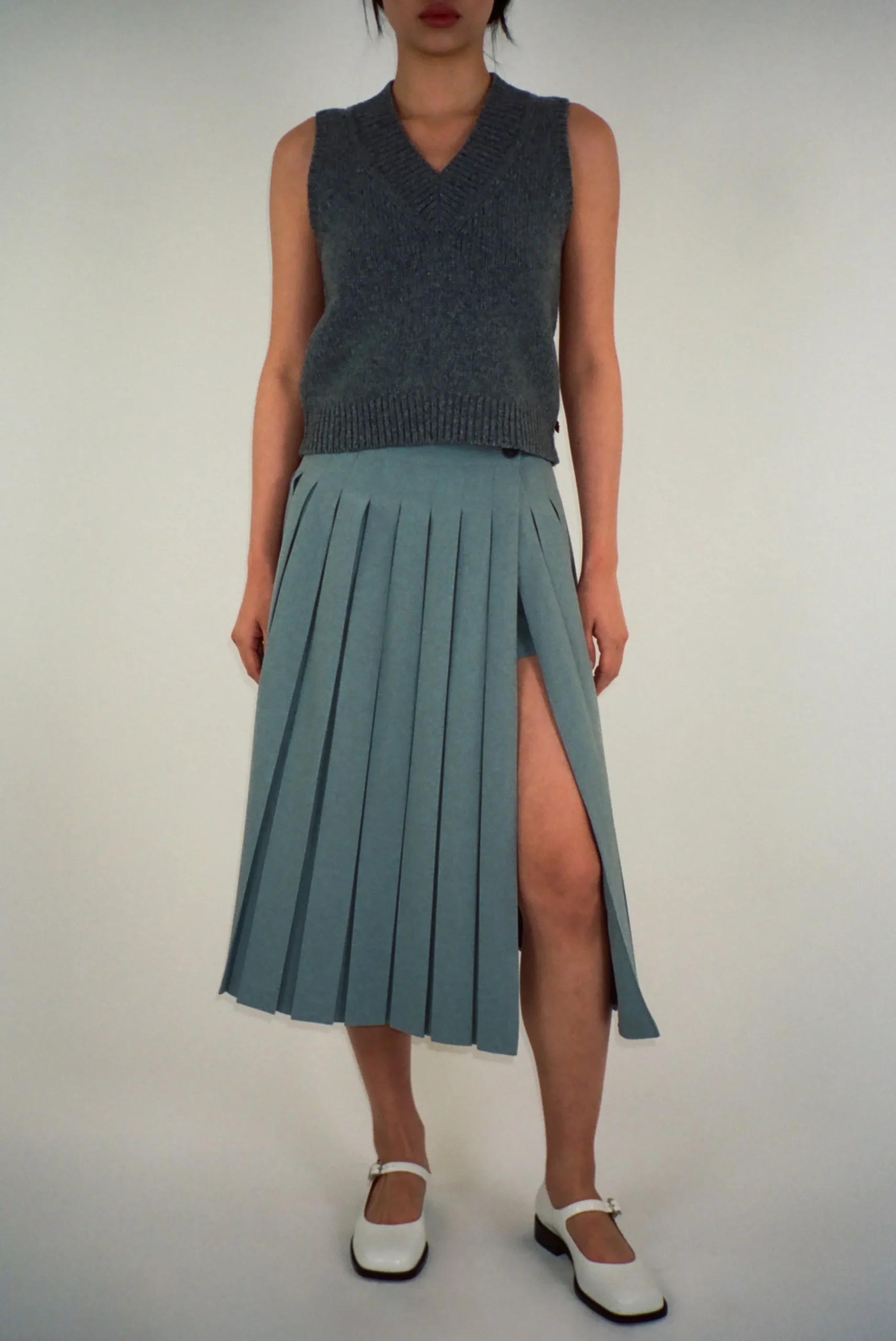 uniform_skort_in_grey_2.webp SANDY LIANG UNIFORM SKORT IN GREY> Uniform | Skirts