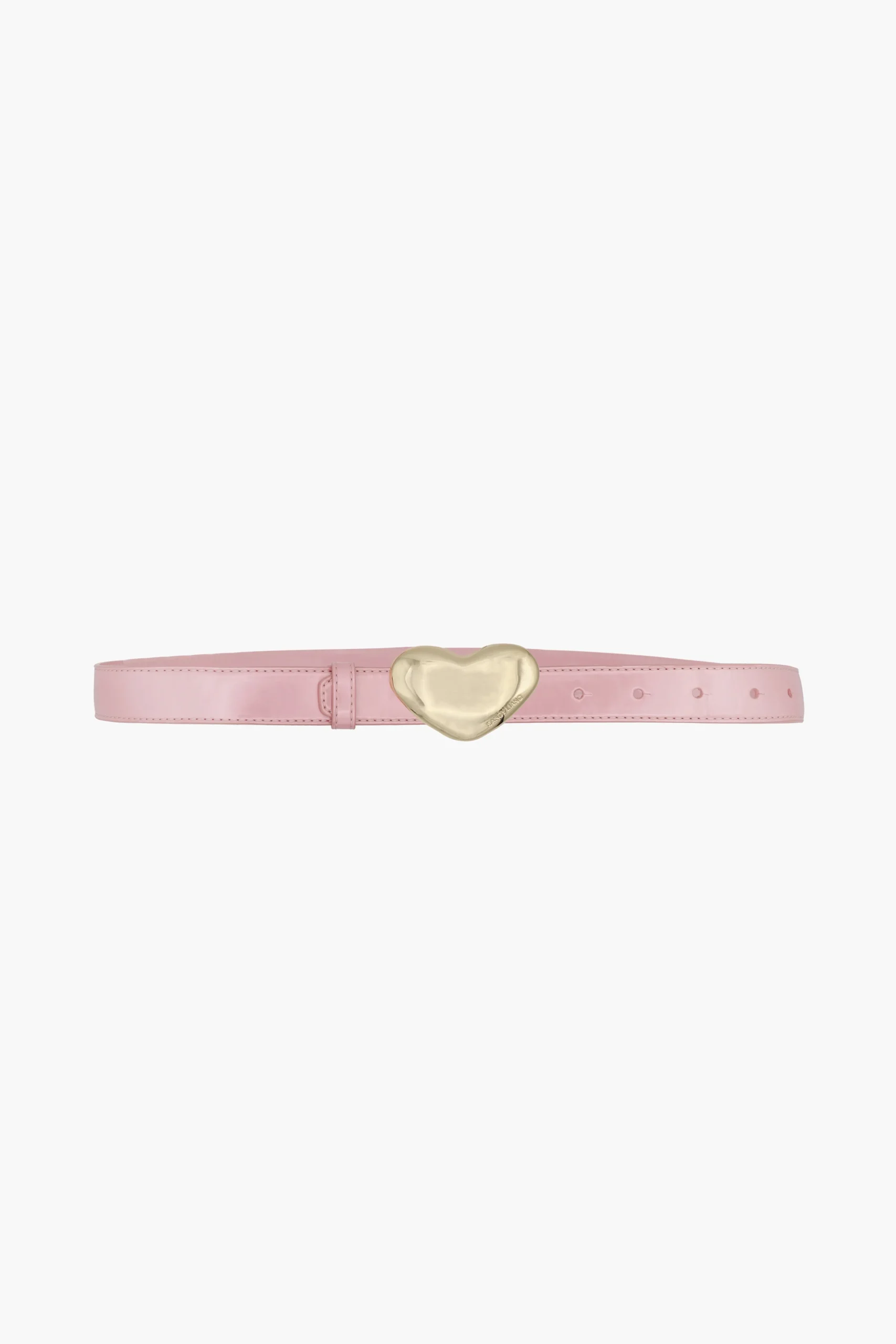 SANDY LIANG VALENTINE BELT IN METALLIC PINK> Belts
