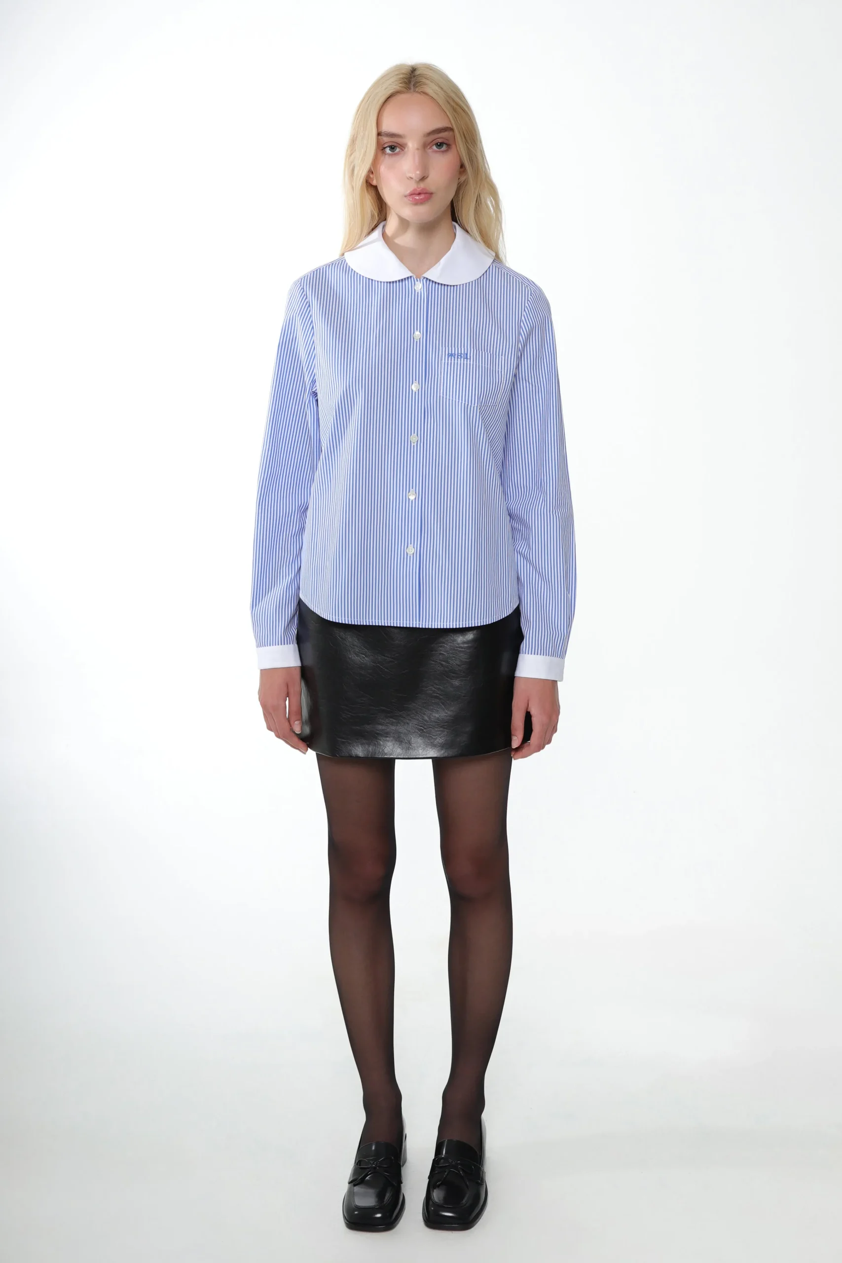 SANDY LIANG WILBUR TOP IN BLUE STRIPE> Uniform | Tops