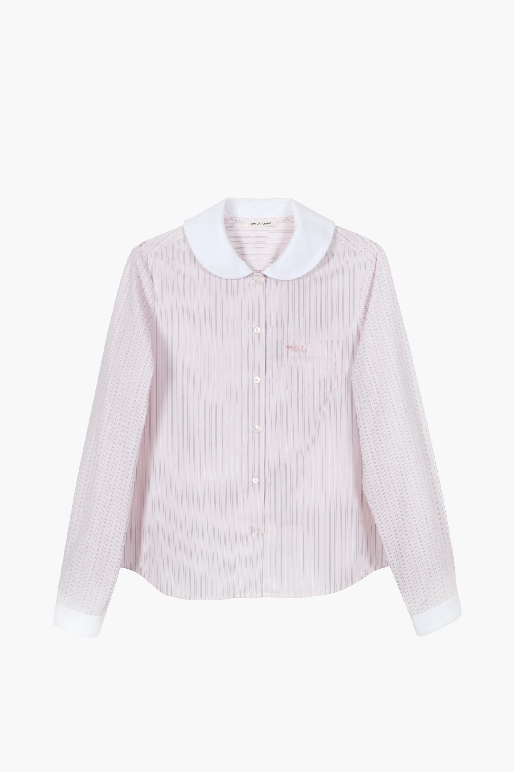 SANDY LIANG WILBUR TOP IN PINK STRIPE> Uniform | Tops