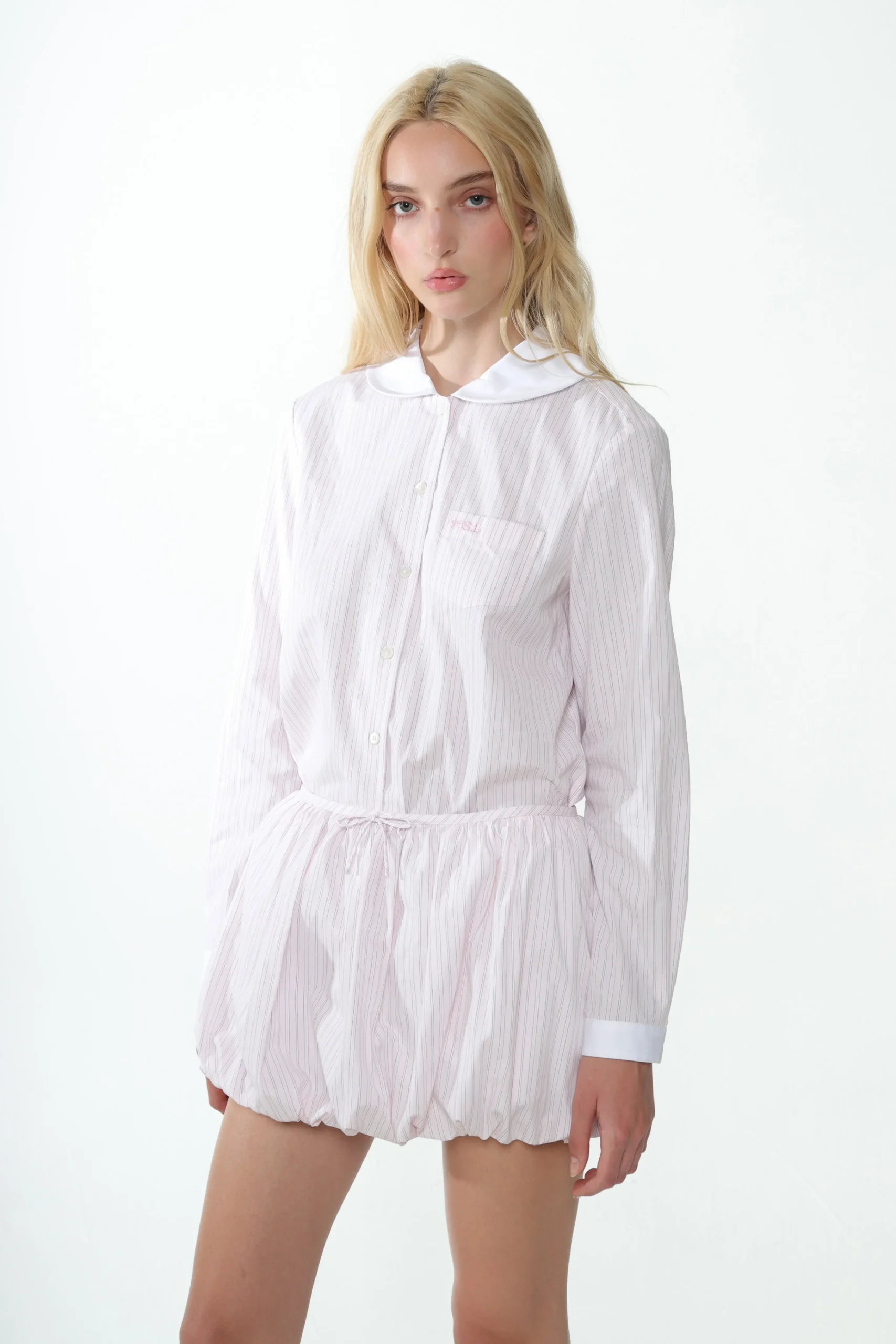 wilbur_top_in_pink_stripe_3.webp SANDY LIANG WILBUR TOP IN PINK STRIPE> Uniform | Tops