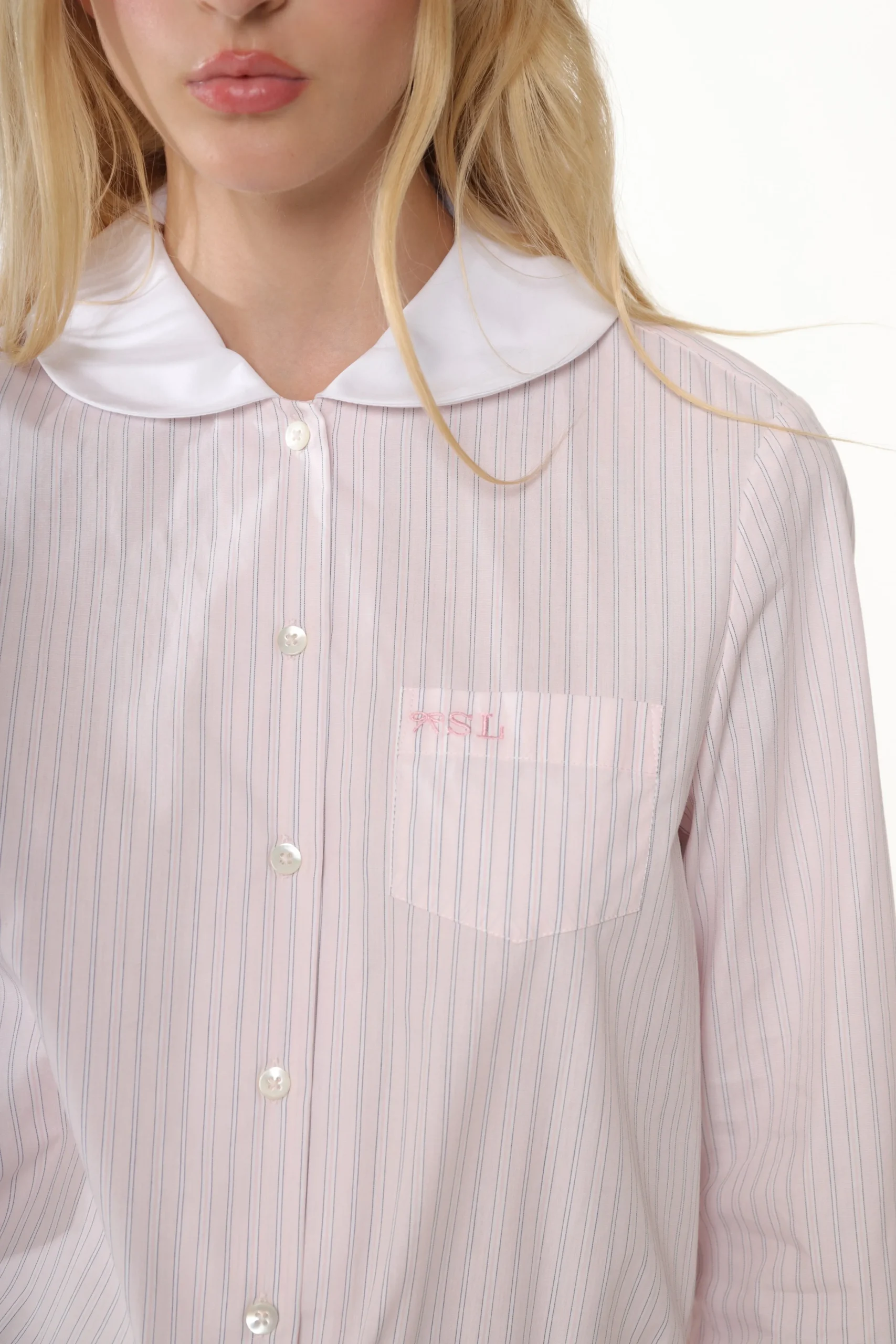 wilbur_top_in_pink_stripe_4.webp SANDY LIANG WILBUR TOP IN PINK STRIPE> Uniform | Tops